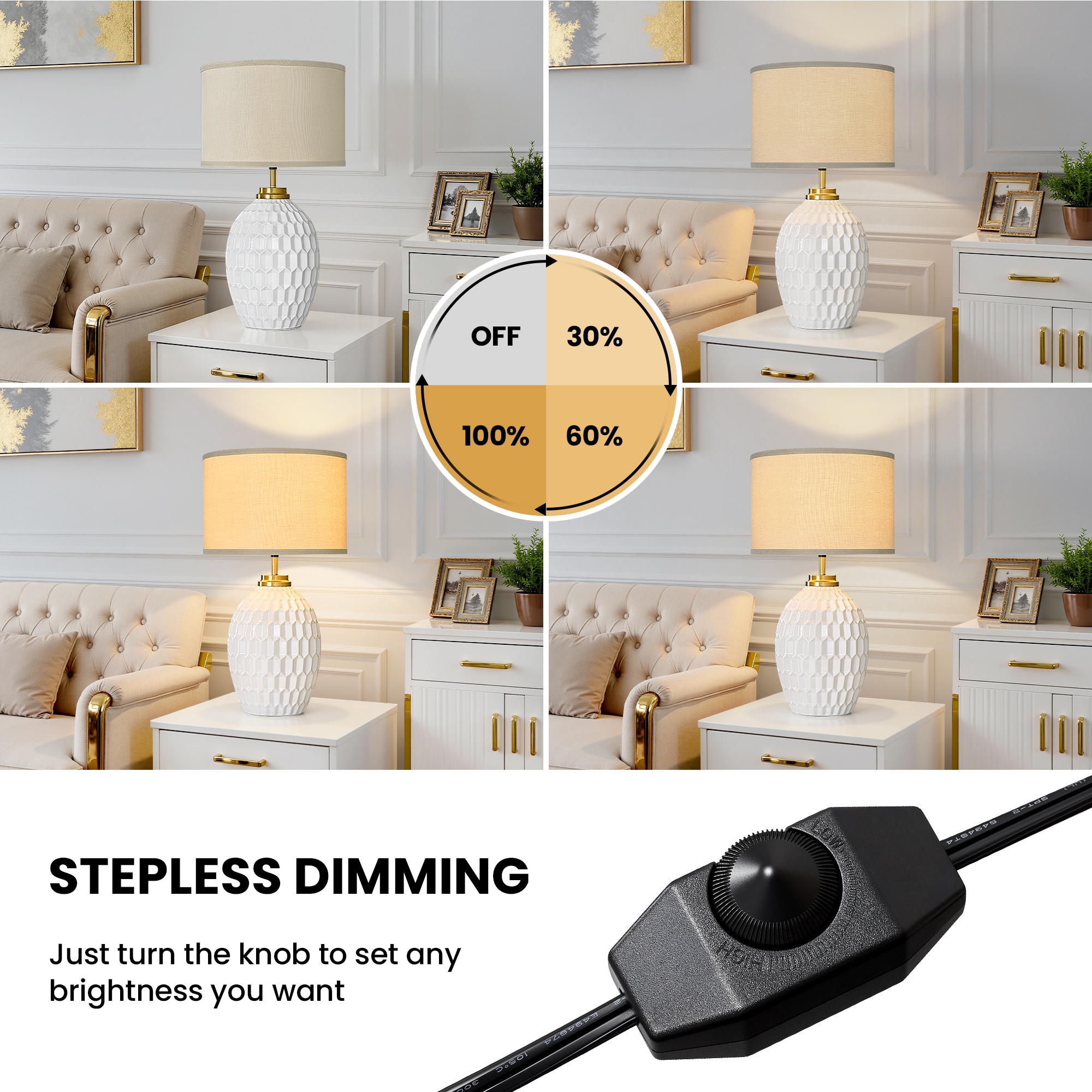KAISITE 8252LP-01GD-US Table-Lamps - View #5