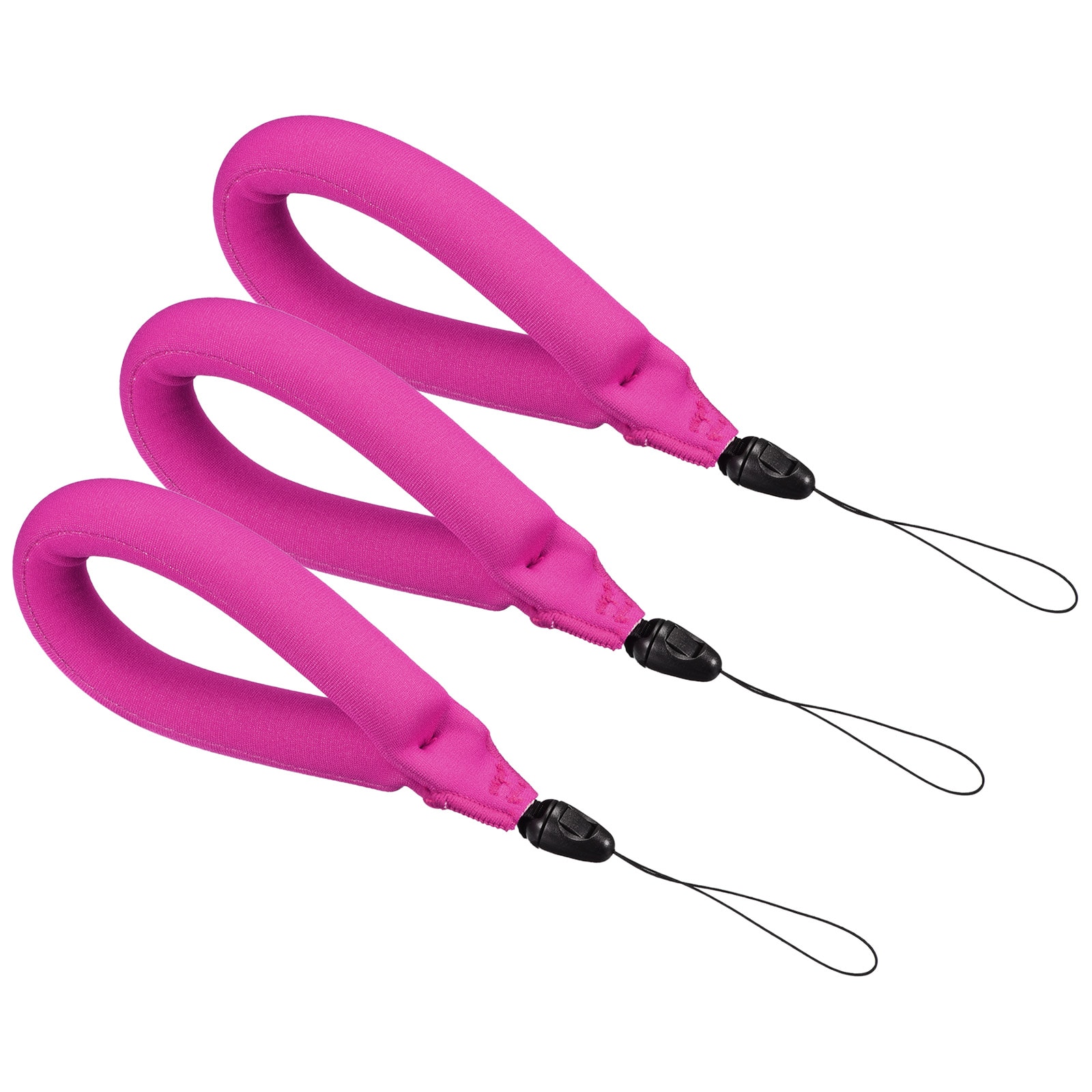 PATIKIL 3pcs Floating Wrist Straps Neoprene Waterproof Lightweight 250g Buoyancy Wristband Strap for Underwater Camera Swimming Snorkeling Rose Red