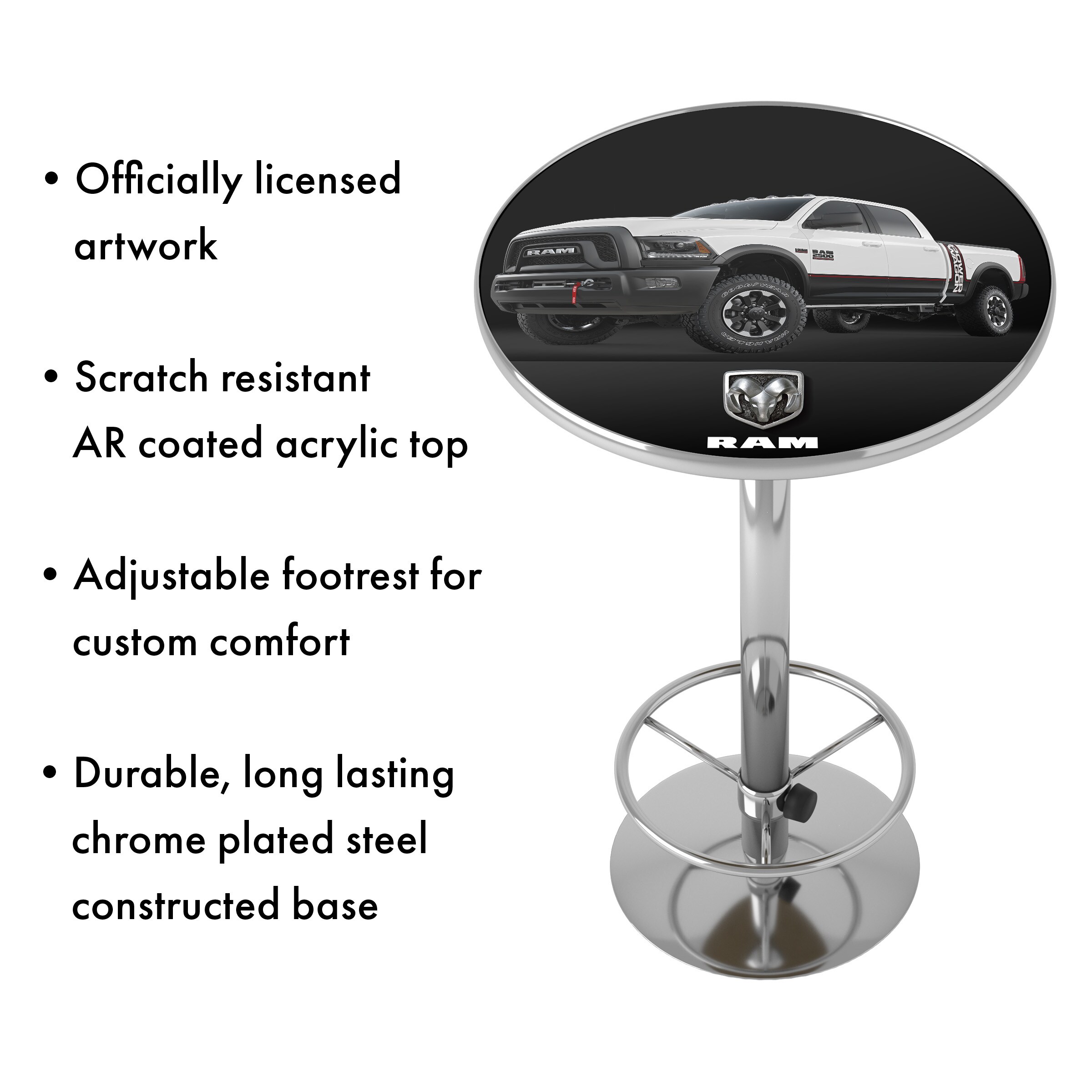 Trademark Gameroom RAM2000-TRK-WHI Dining-Tables - View #4