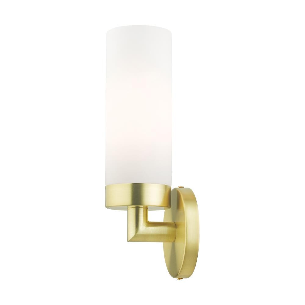 Livex Lighting Aero 4.25-in W 1-Light Satin Brass Modern/Contemporary ...