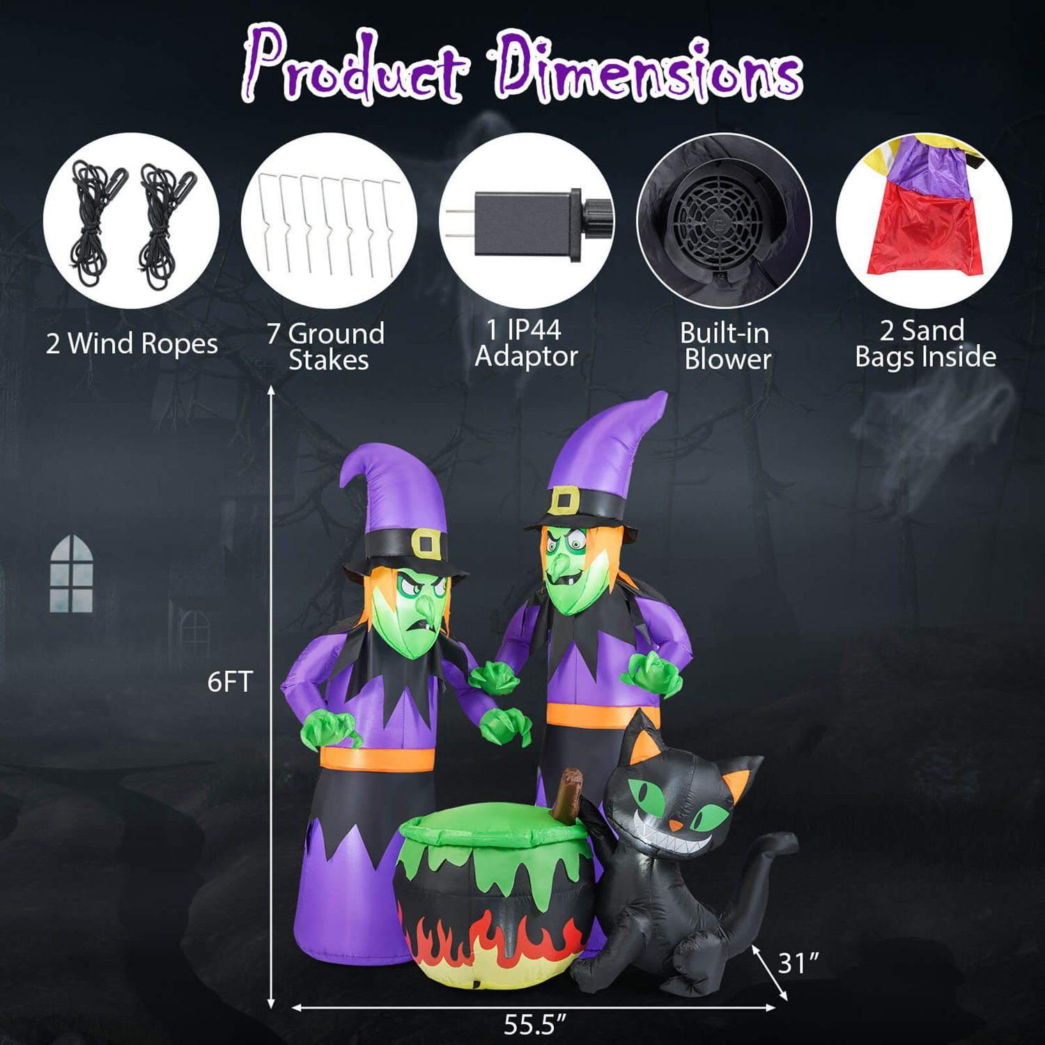 Costway CSHY001740 Outdoor-Halloween-Decor - View #3