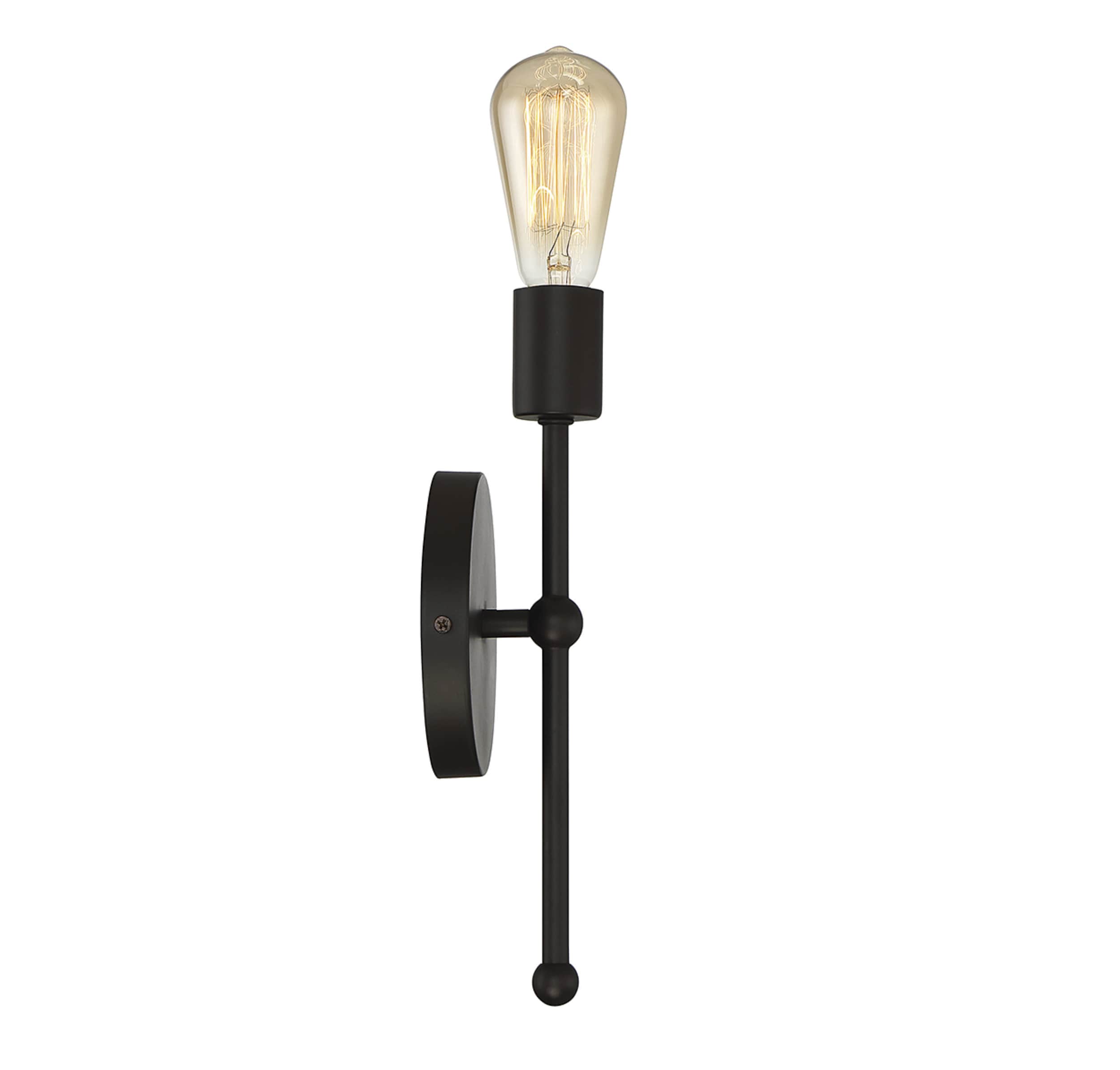 Meridian Chic Oil Rubbed Bronze Outdoor Wall Sconce, Dimmable