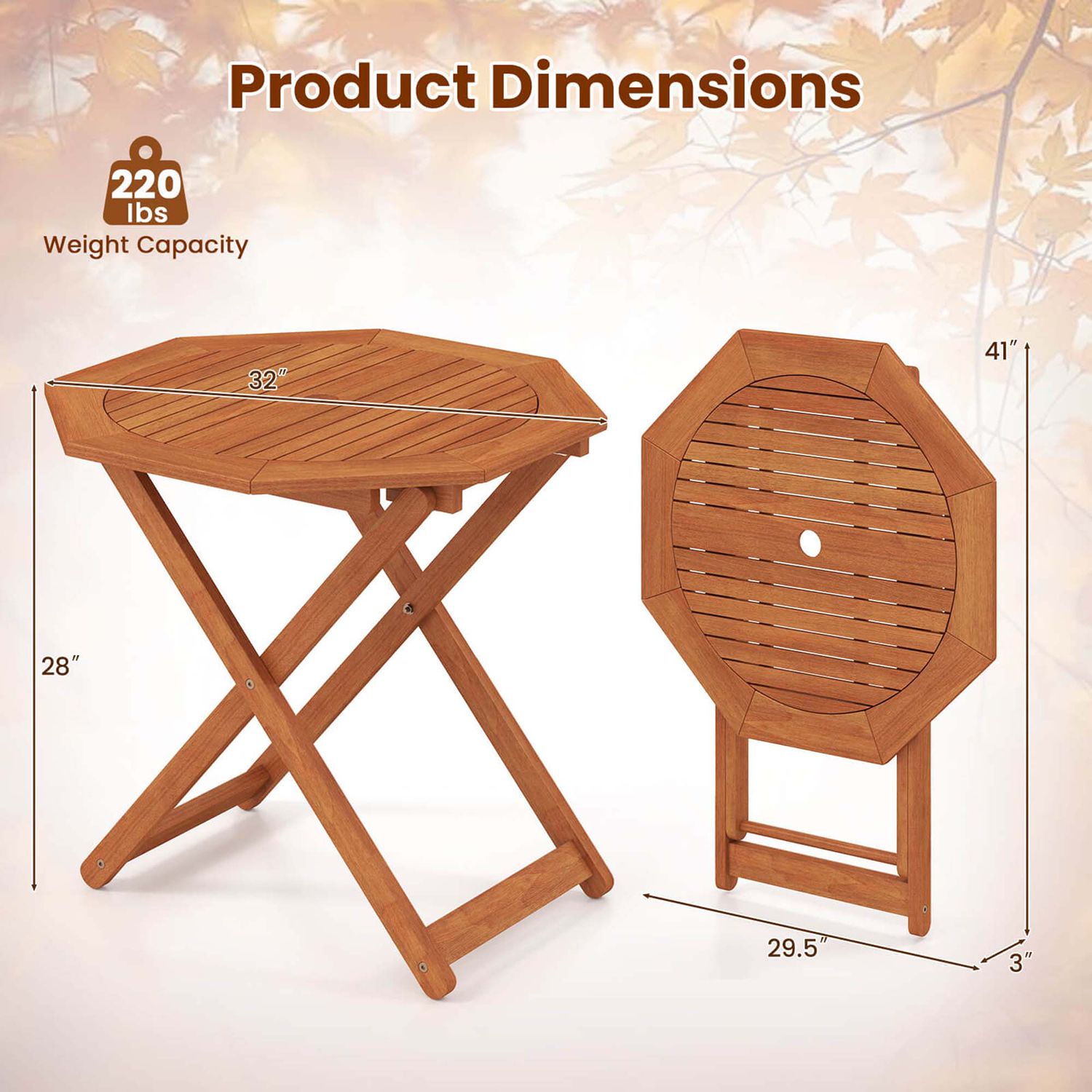 Costway CSHY003886 Patio-Tables - View #3