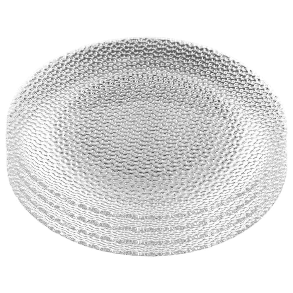 Slickblue 4-Piece Clear Glass 7.5-in Salad Plate Set Round Pebble Pattern Tableware for Everyday Dining and Entertaining