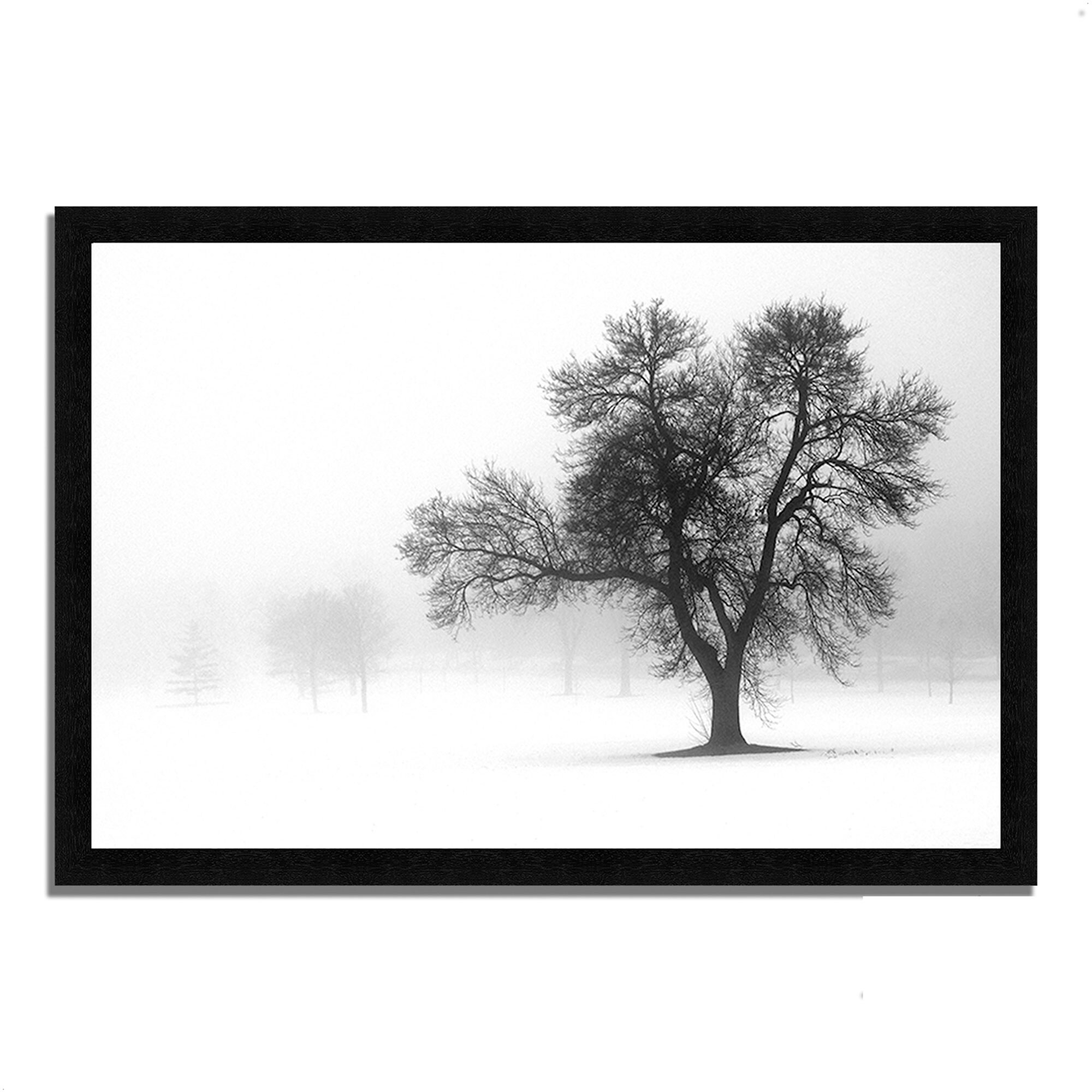 Tangletown Fine Art 12099-5738P110 Reaching Out Black Wood Framed 41-in H x 60-in W Landscape Paper Print