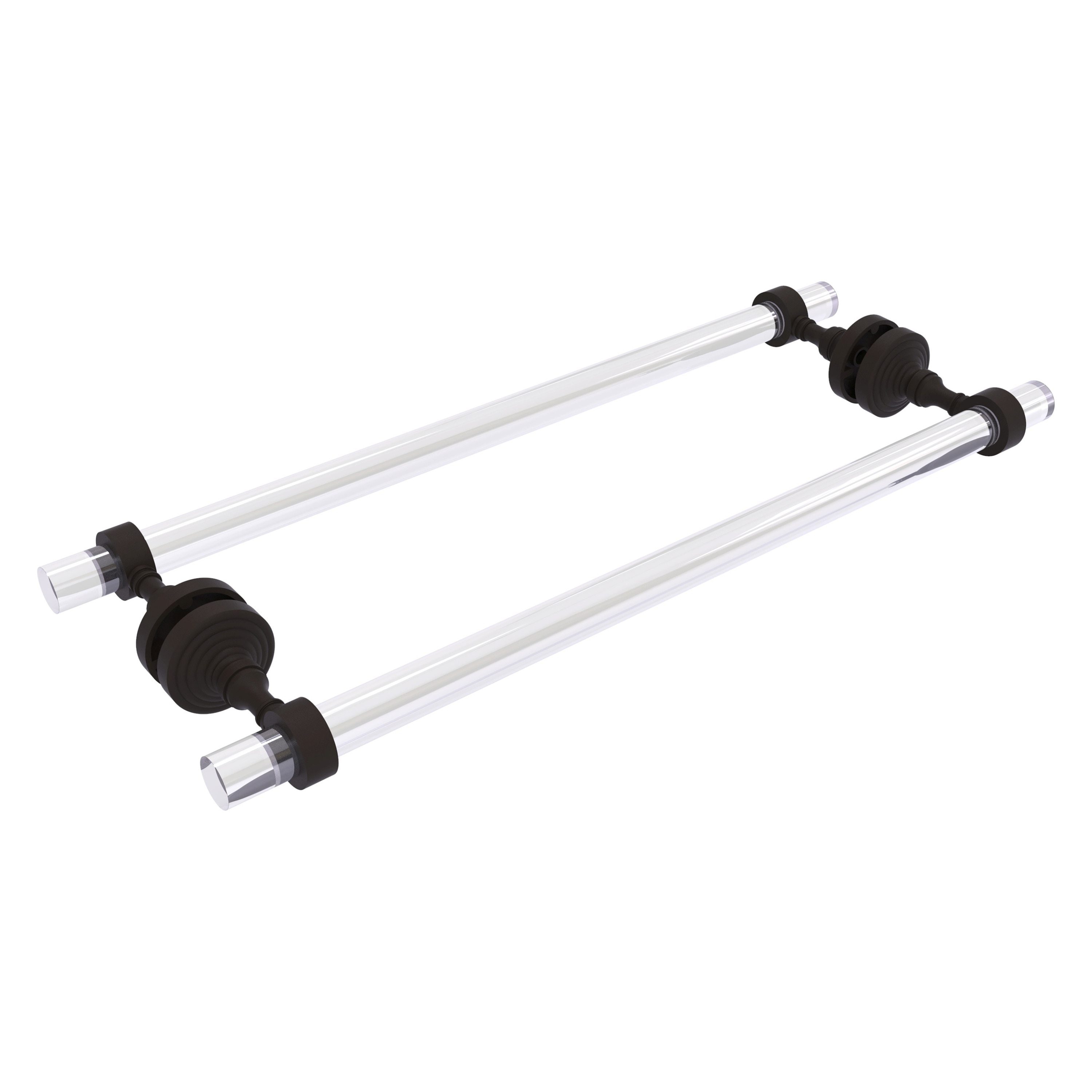 Allied Brass PG-41-BB-18-ORB Pacific Grove 18-in double Oil Rubbed Bronze Wall mount Double Towel Bar