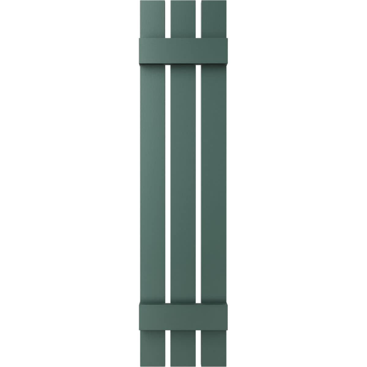 Ekena Millwork LS3C12X05200FG 12-in W x 52-in H Forest Green Board and batten Spaced Exterior Shutters ( 2 -Pack )