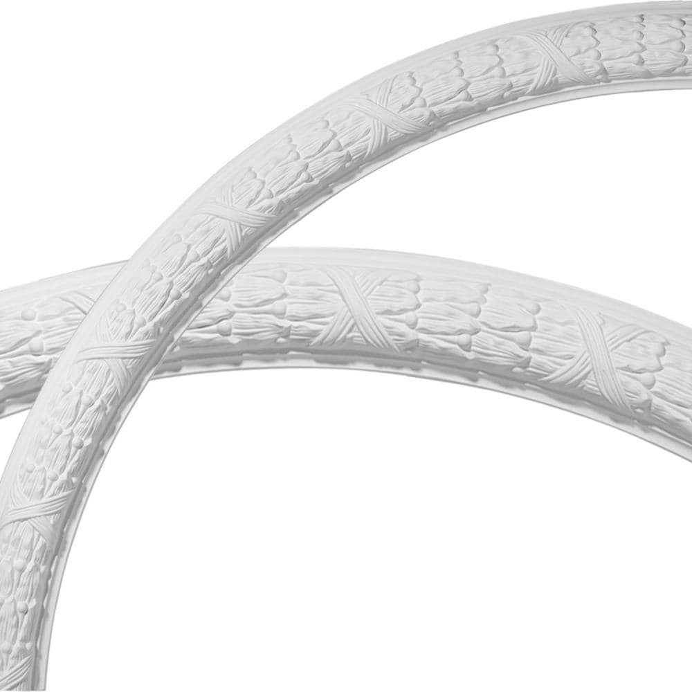 Ekena Millwork CR50DU Dublin Leaves 3.0-Inches x 50.0-Inches Quarter Polyurethane Ceiling Ring
