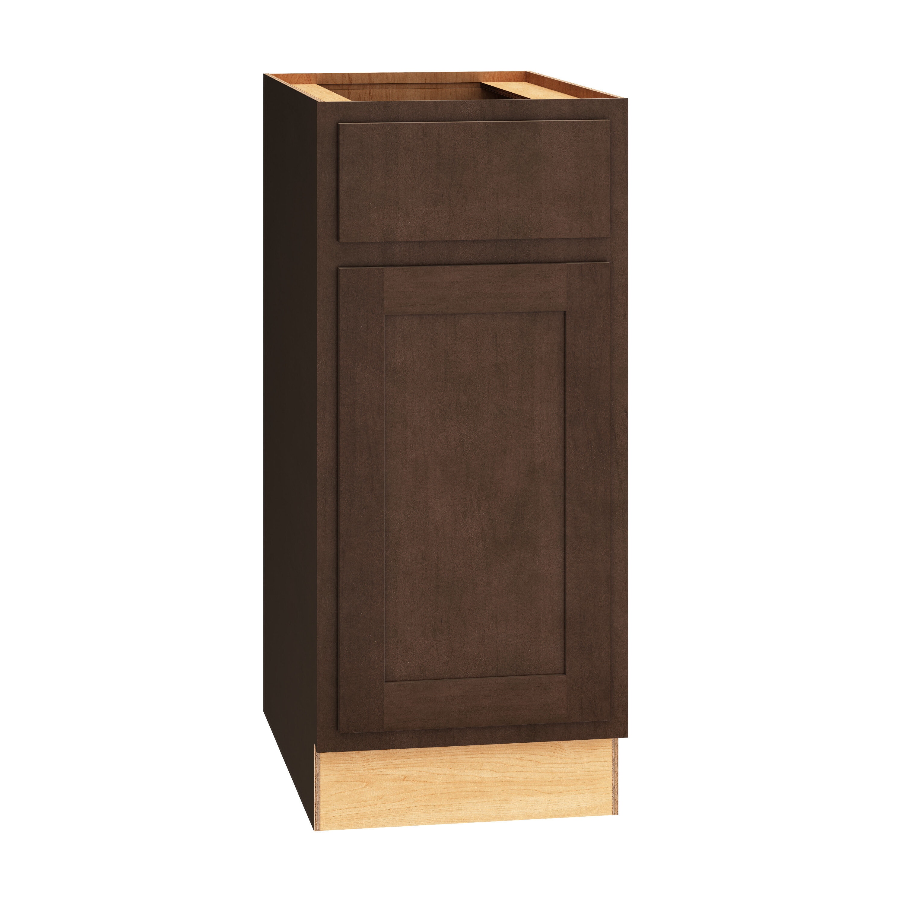 Diamond Express Jamestown 9-in W x 34.5-in H x 24-in D Thatch Partial Overlay 1-Drawer Base Fully Assembled Plywood Cabinet (Recessed Panel Shaker Style)