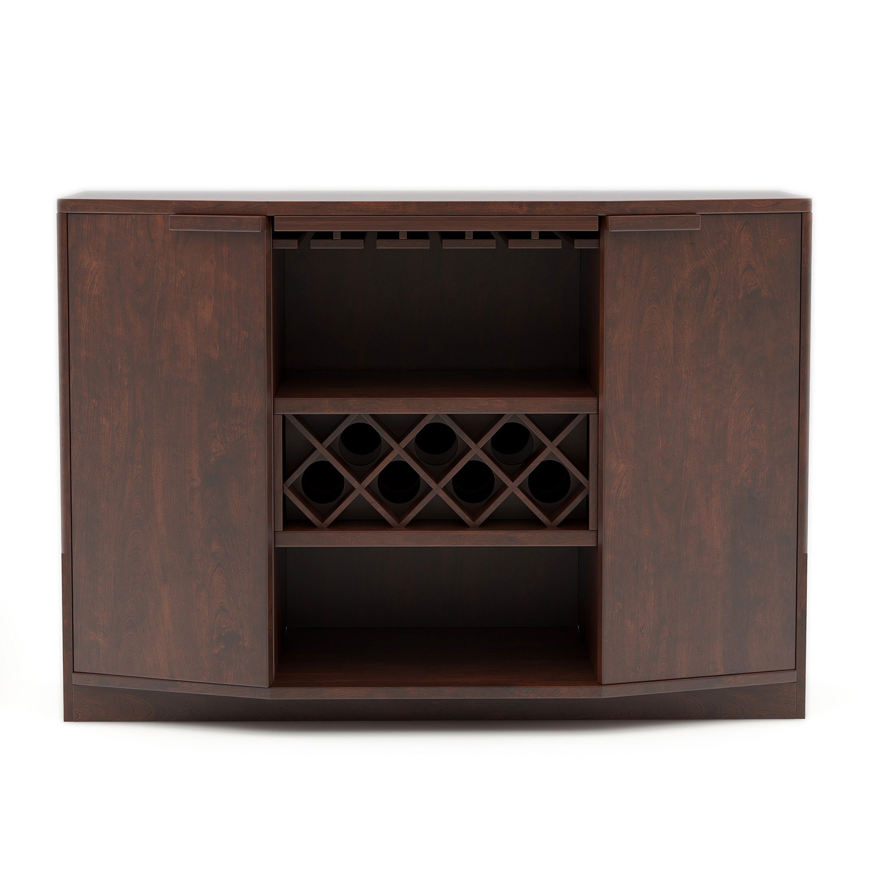 Vetkov Transitional Walnut Buffet with Wine Storage in Brown | - Furniture of America YNJ-1446-6