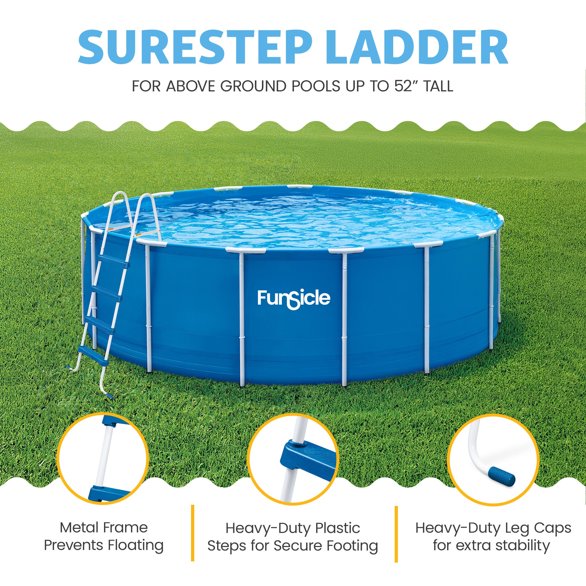 Funsicle 325067 Above-Ground-Pool-Lad-Steps - View #3