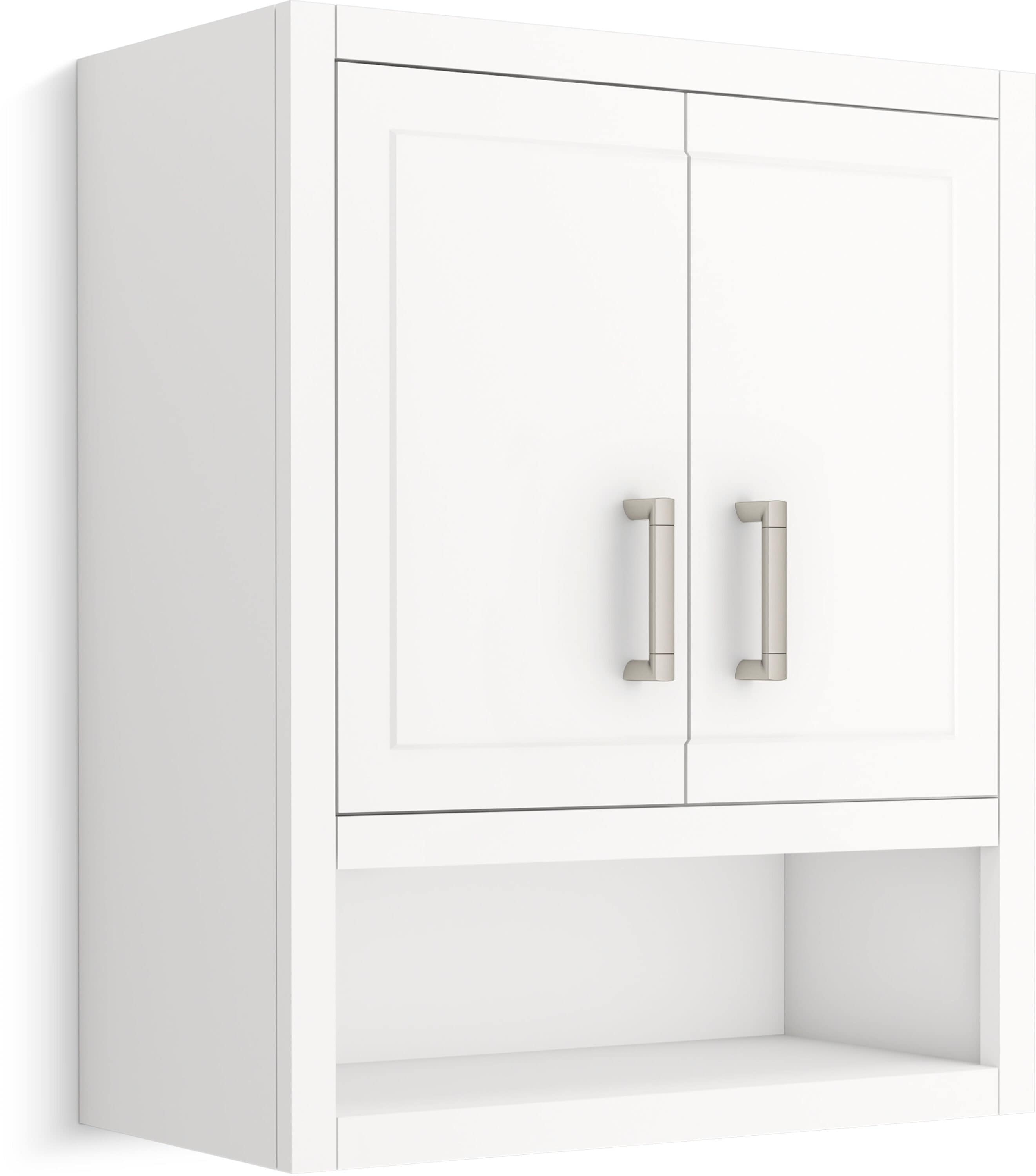 KOHLER 33557-ASB-0 Seer 24-Inches x 28-Inches x 10-Inches White Soft Close Bathroom Wall Cabinet