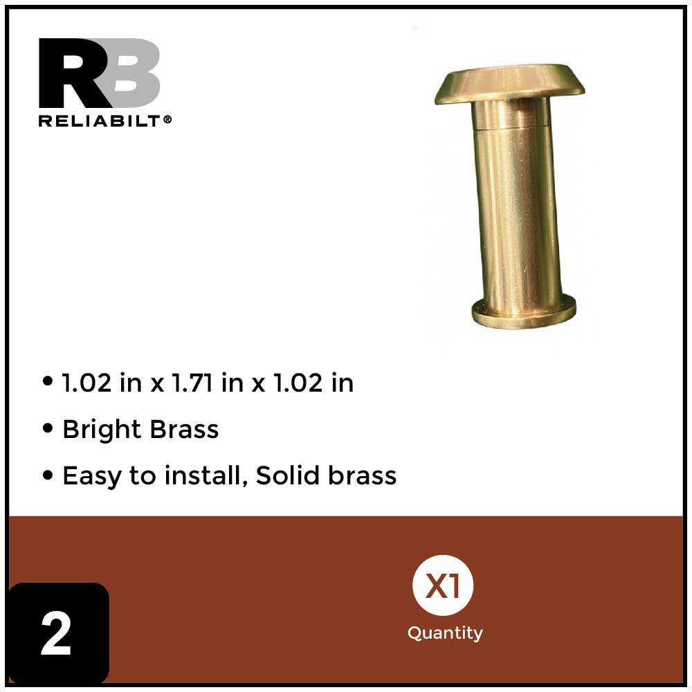 RELIABILT 1.03-in Diameter 200-degree View Door Viewer 23369SPBLG