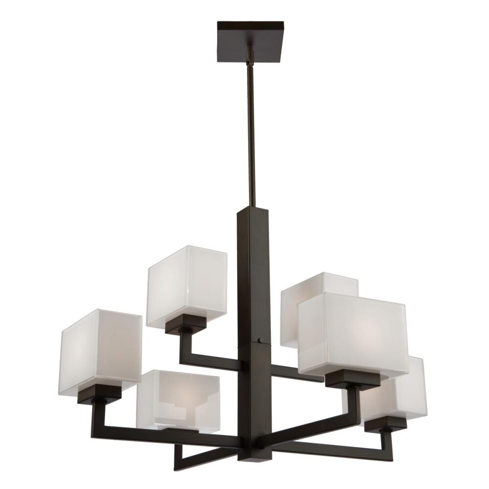 ARTCRAFT SC13186OB Cube Light 6-Light Oil Rubbed Bronze Transitional Chandelier