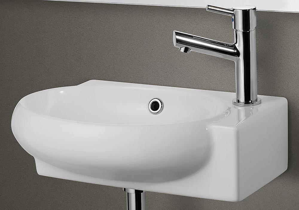 ALFI brand White Porcelain Wall-mount Rectangular Modern Bathroom 