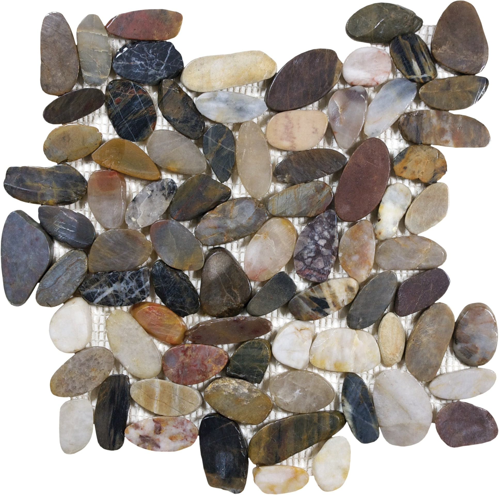 Anatolia 5001-0232-0 Zen Bora Wilderness Flat 12-in x 12-in Polished Natural Stone Patterned Mosaic Floor and Wall Tile (5-sq. ft/ Carton)