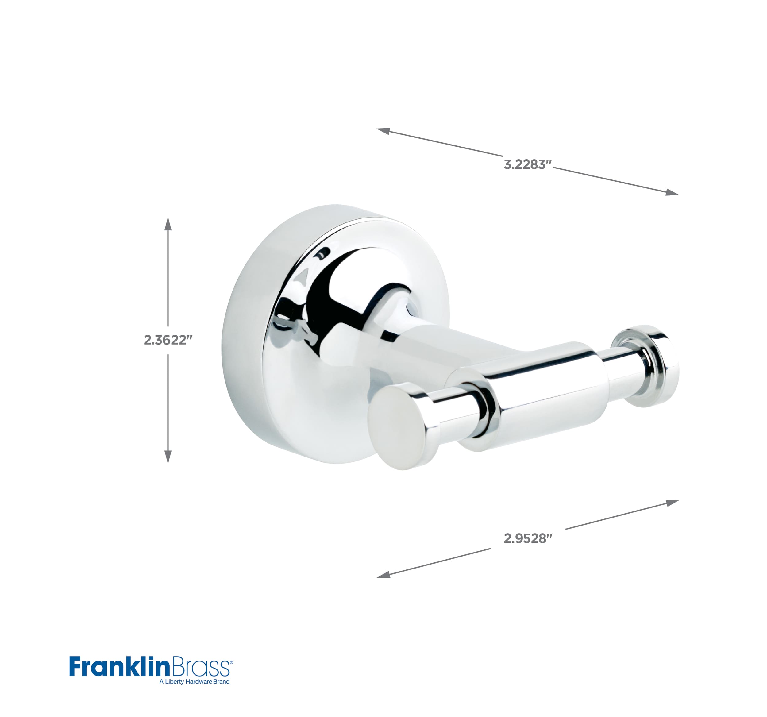 Franklin Brass Voisin Polished Chrome Double-Hook Wall Mount Towel Hook ...