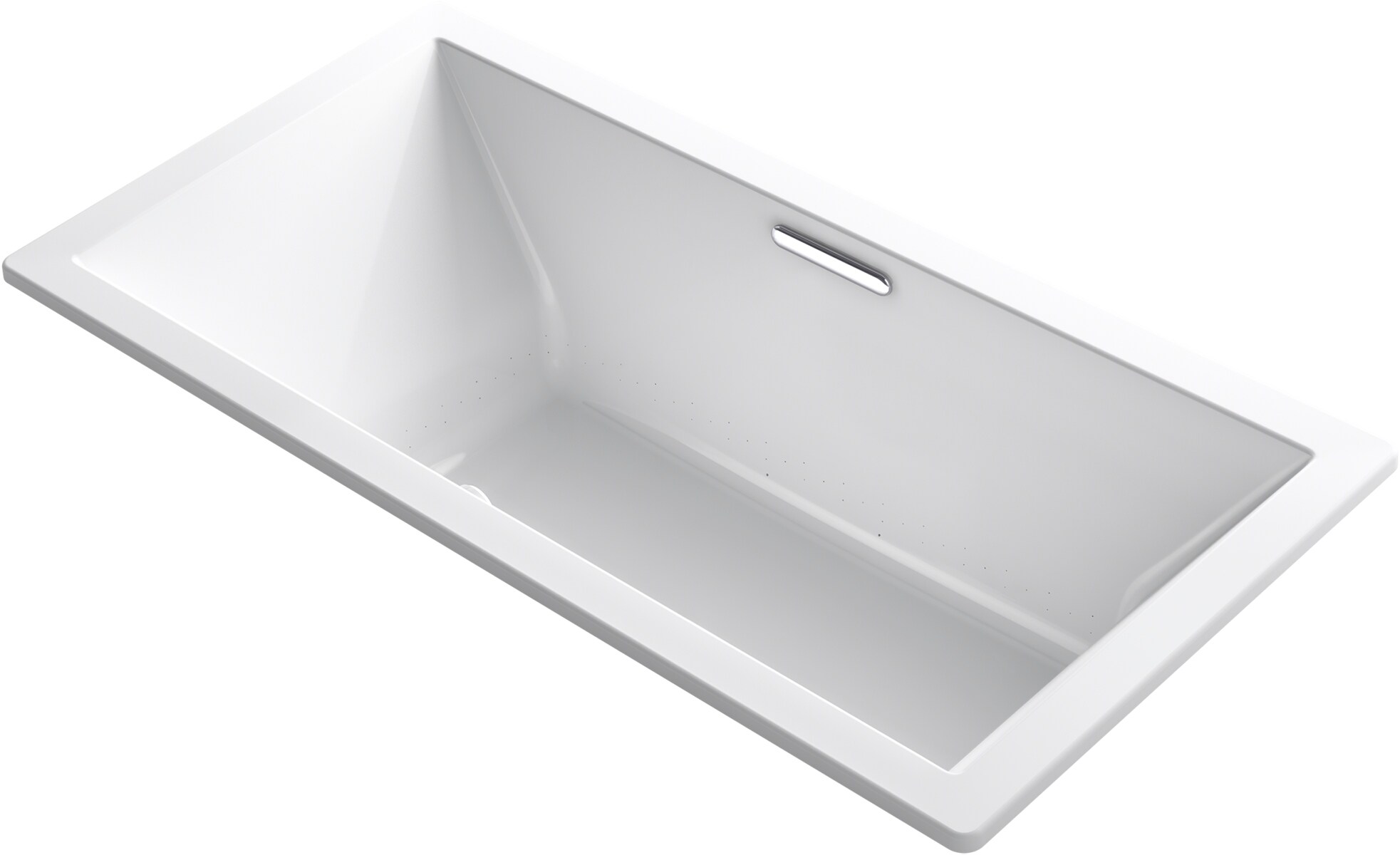 KOHLER Underscore 42-in W x 72-in L Almond Acrylic Rectangular Front Center  Drain Drop-In Air Bath at