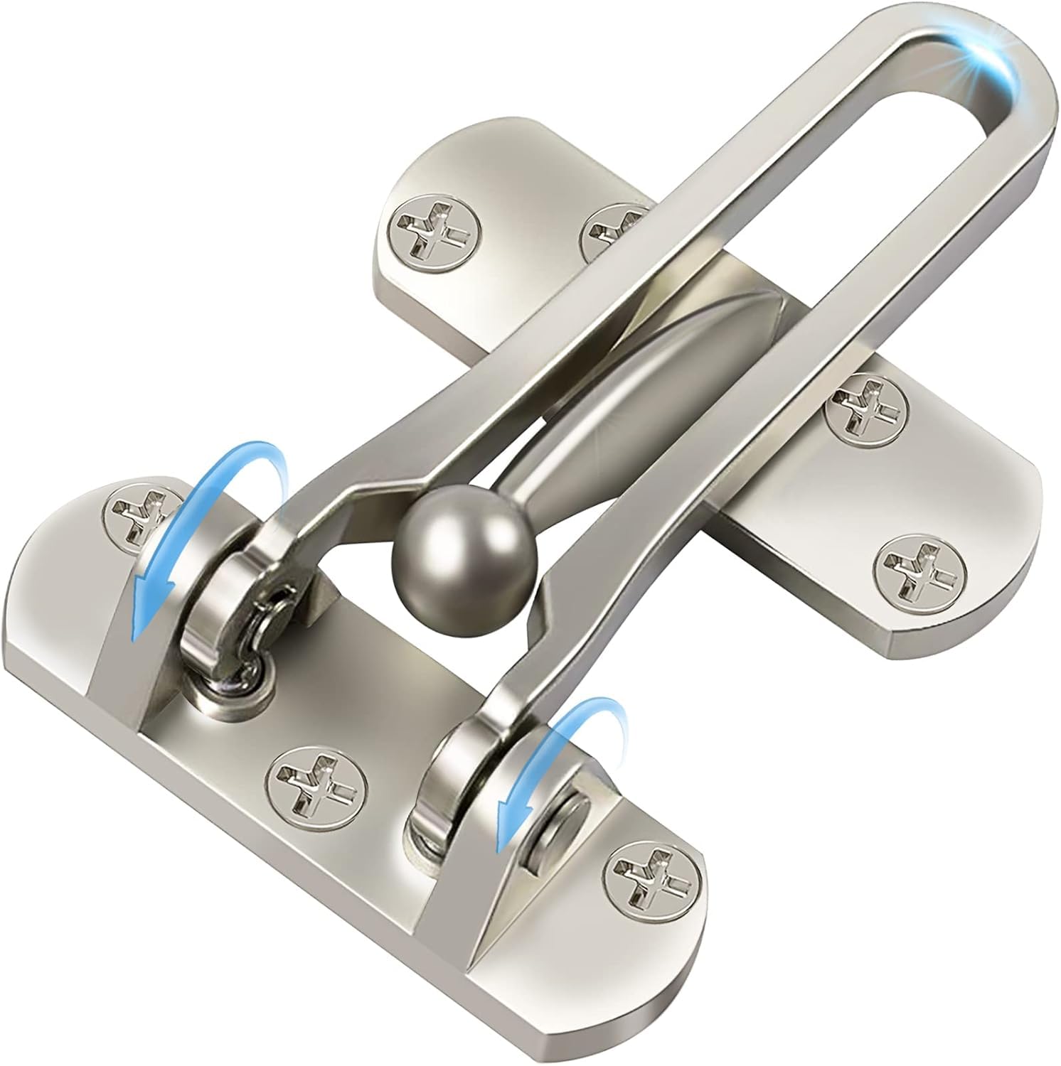 Ahfiwaso  Door Lock Latch for Home Security Swing Bar Door Guard for Front and Inside Door Safety Childproof Reinforcement Door Stopper for Kids