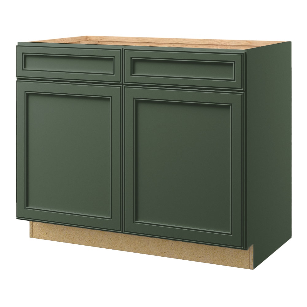 allen + roth 25420HR Heathrow 42-in W x 34.5-in H x 24-in D Sage Sink Base Fully assembled Cabinet (Recessed Panel Square)