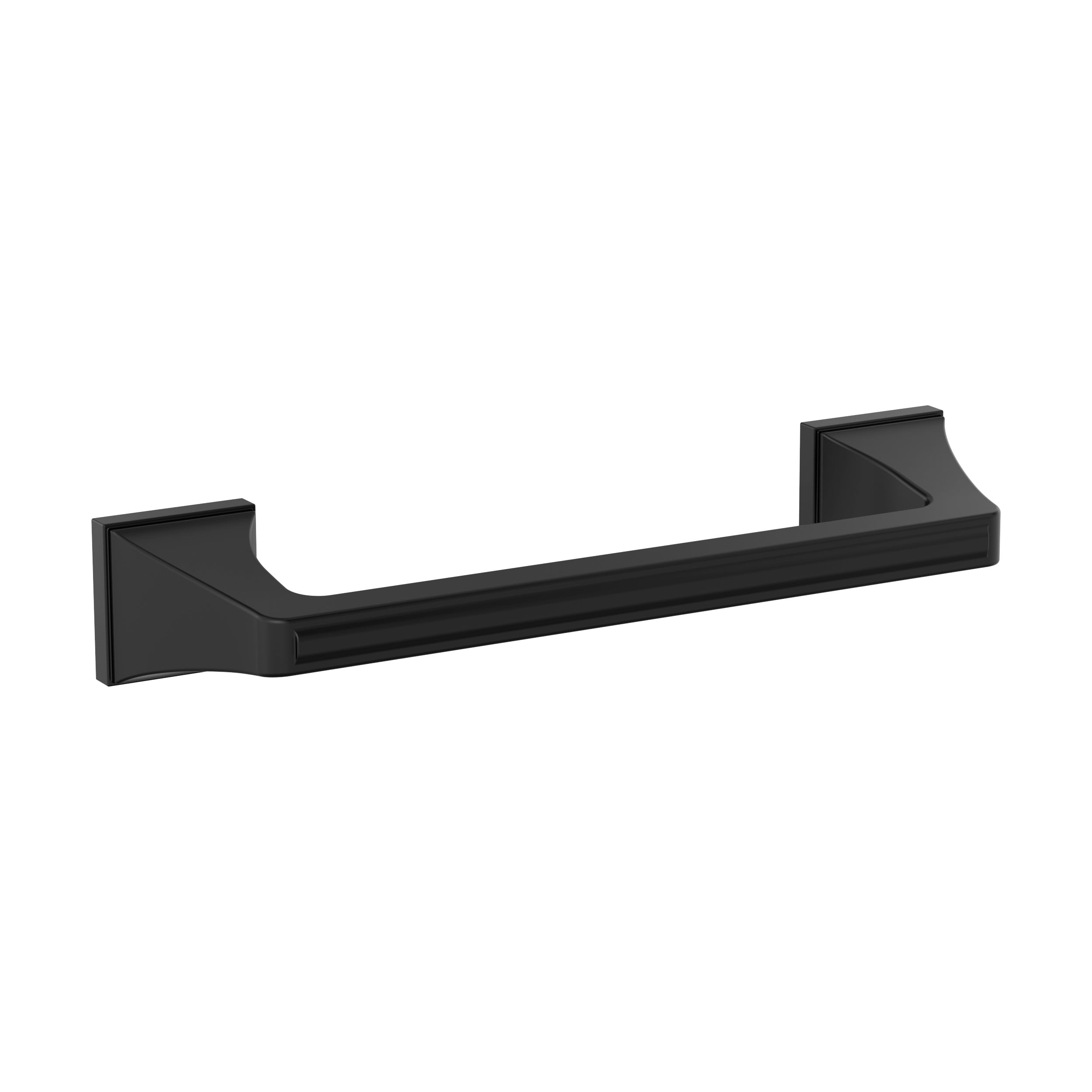 Amerock BH36025MB Mulholland 9-in Matte Black Wall mount Single Towel Bar
