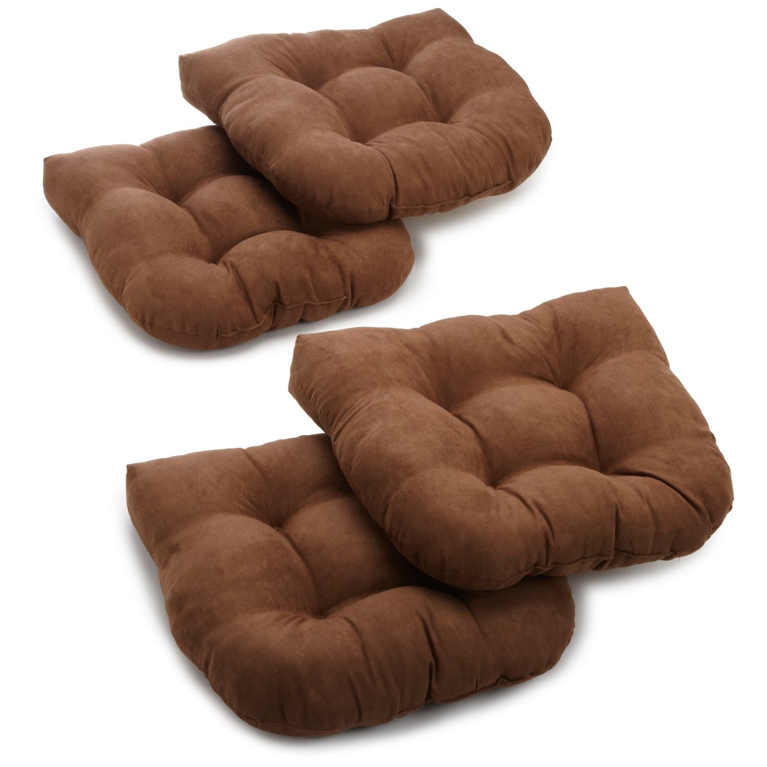 Blazing Needles 93184-4CH-MS-CH Chocolate Solid Chair Cushion