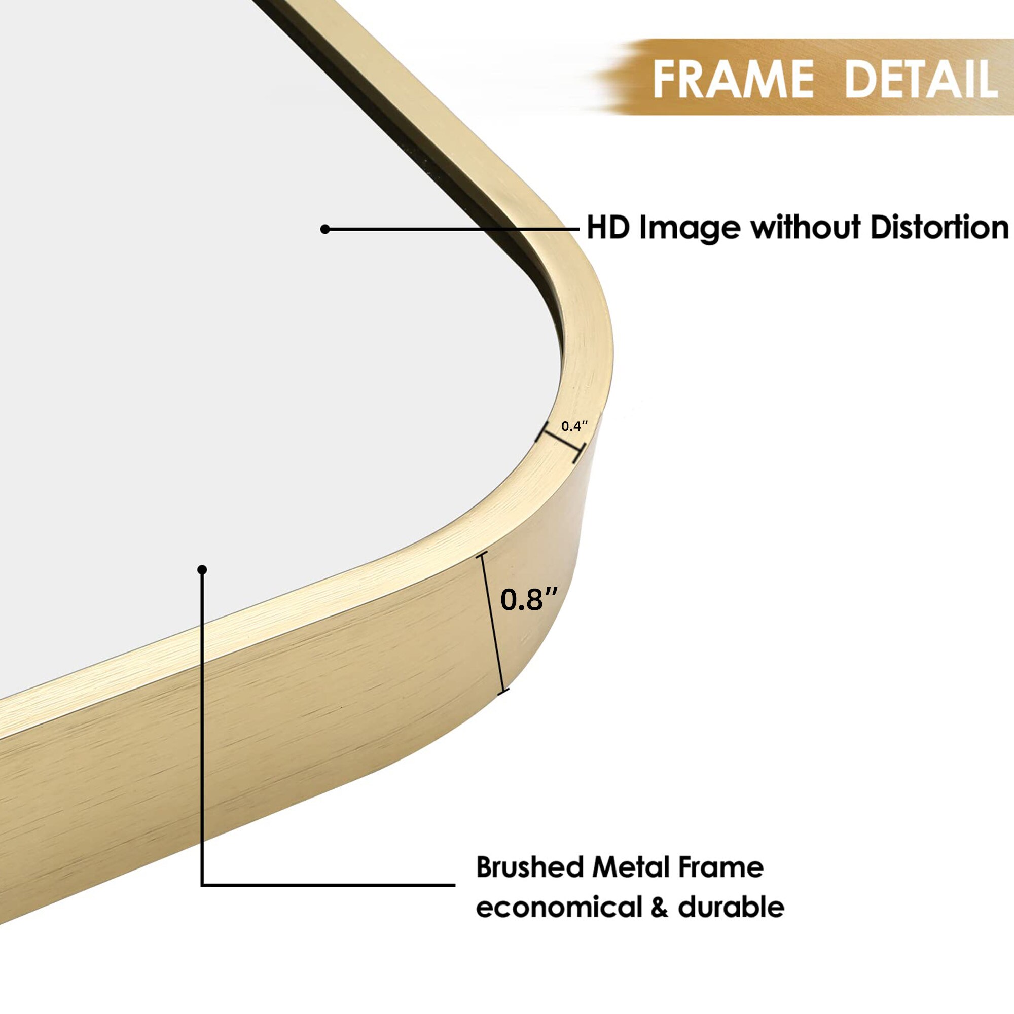 Kahomvis YO-QPW9-4977 Framed-Bath-Mirrors - View #3