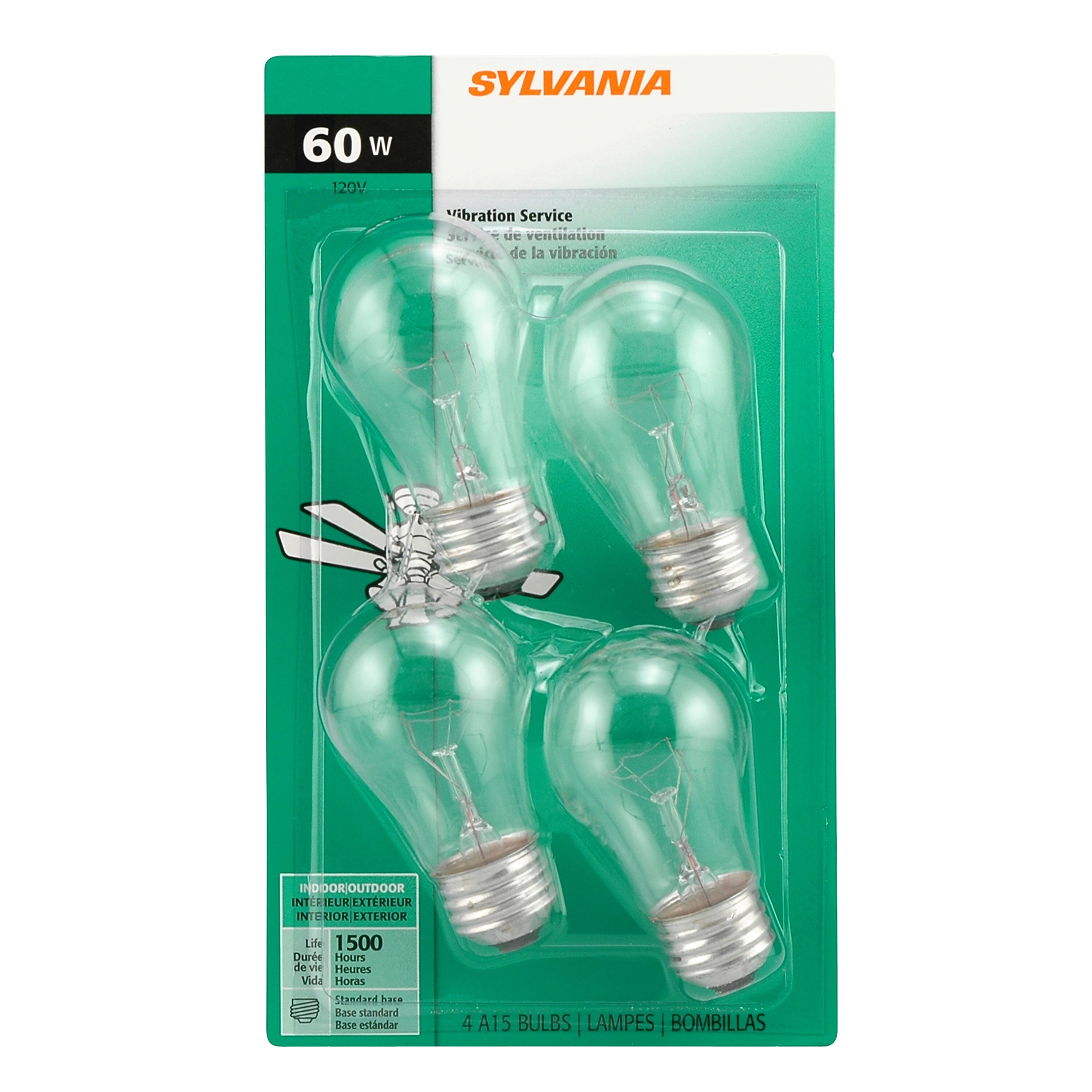 SYLVANIA A15 Soft White Medium Base (E-26) Dimmable Light Bulb (4-Pack ...