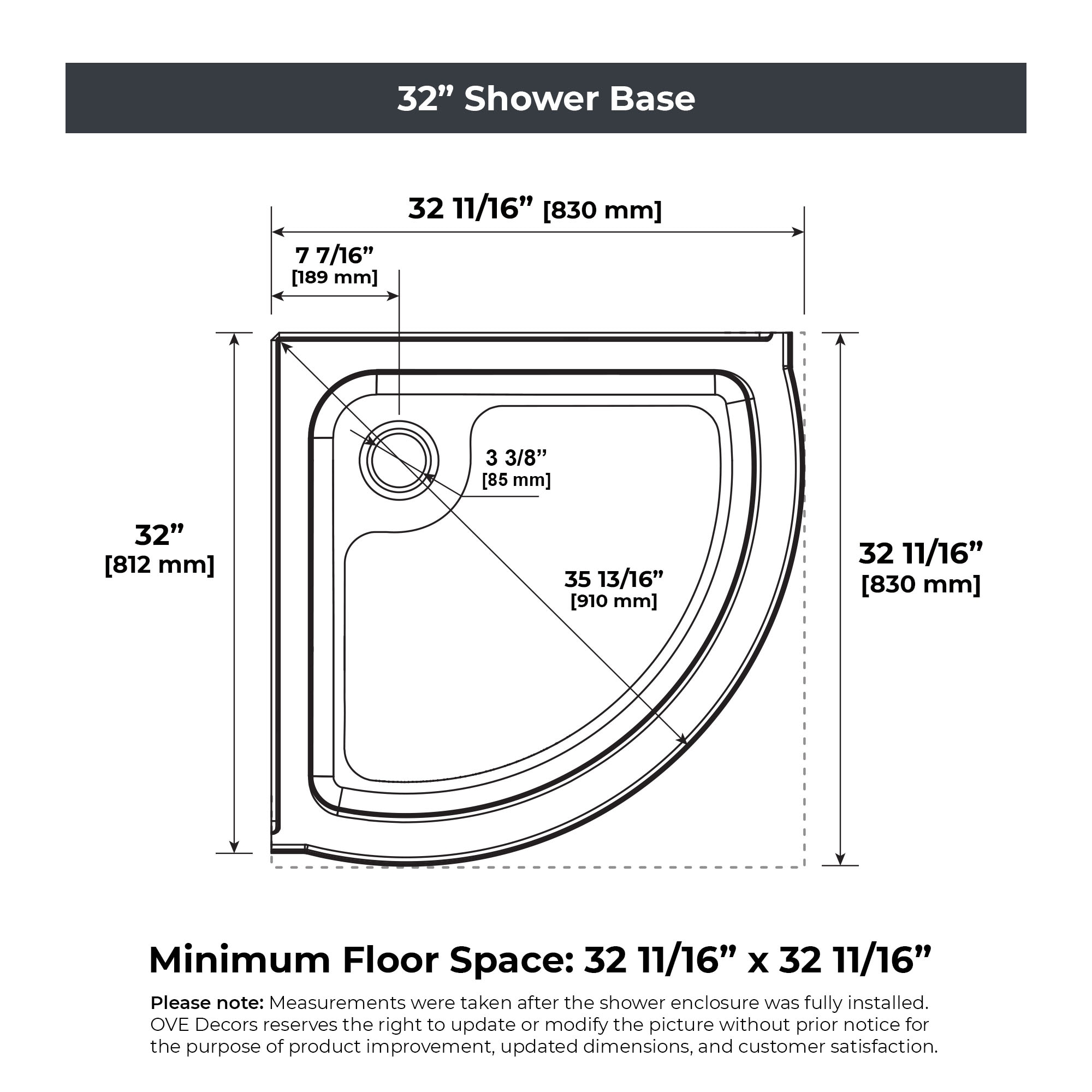OVE Decors 15SKA-BREF32-BLK Alcove-Shower-Kit - View #15