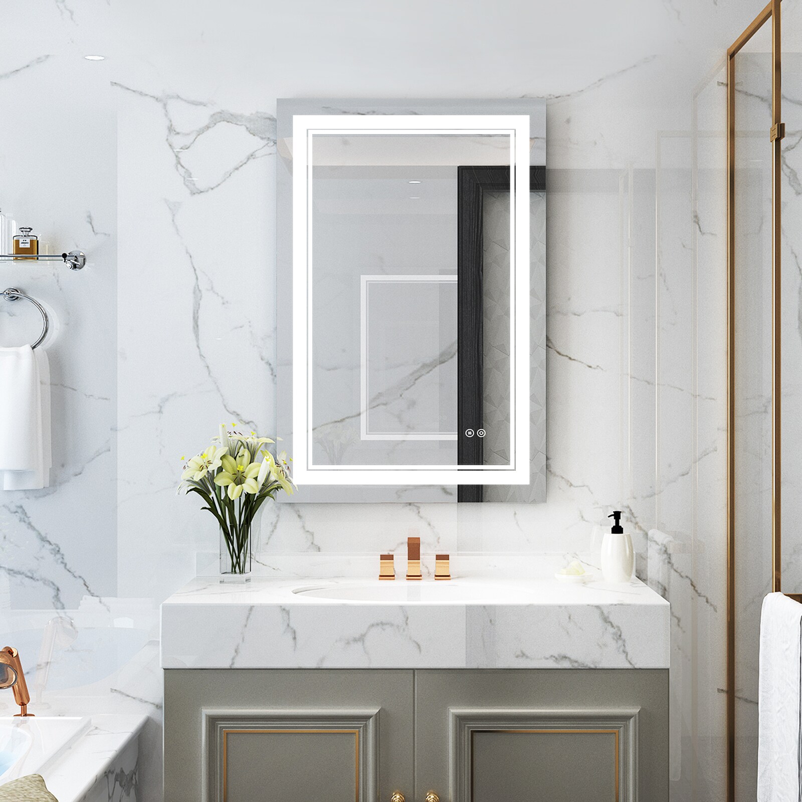 WELLFOR W2MRL2436 Framed-Bath-Mirrors - View #3