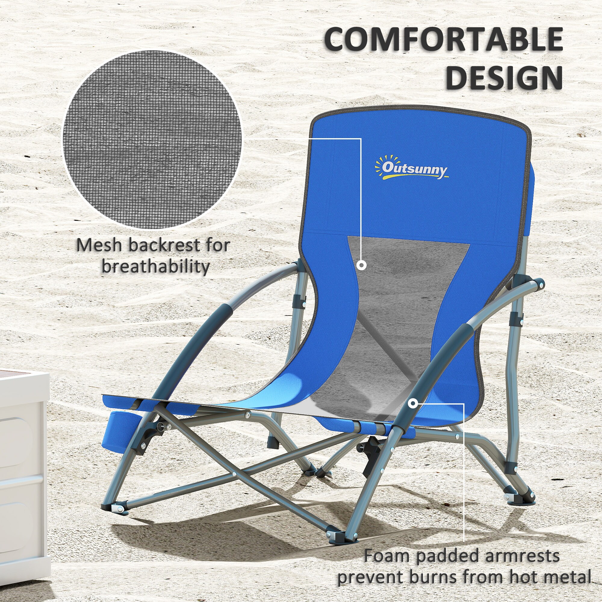 Outsunny A20-512V01DB Beach-Camping-Chairs - View #5