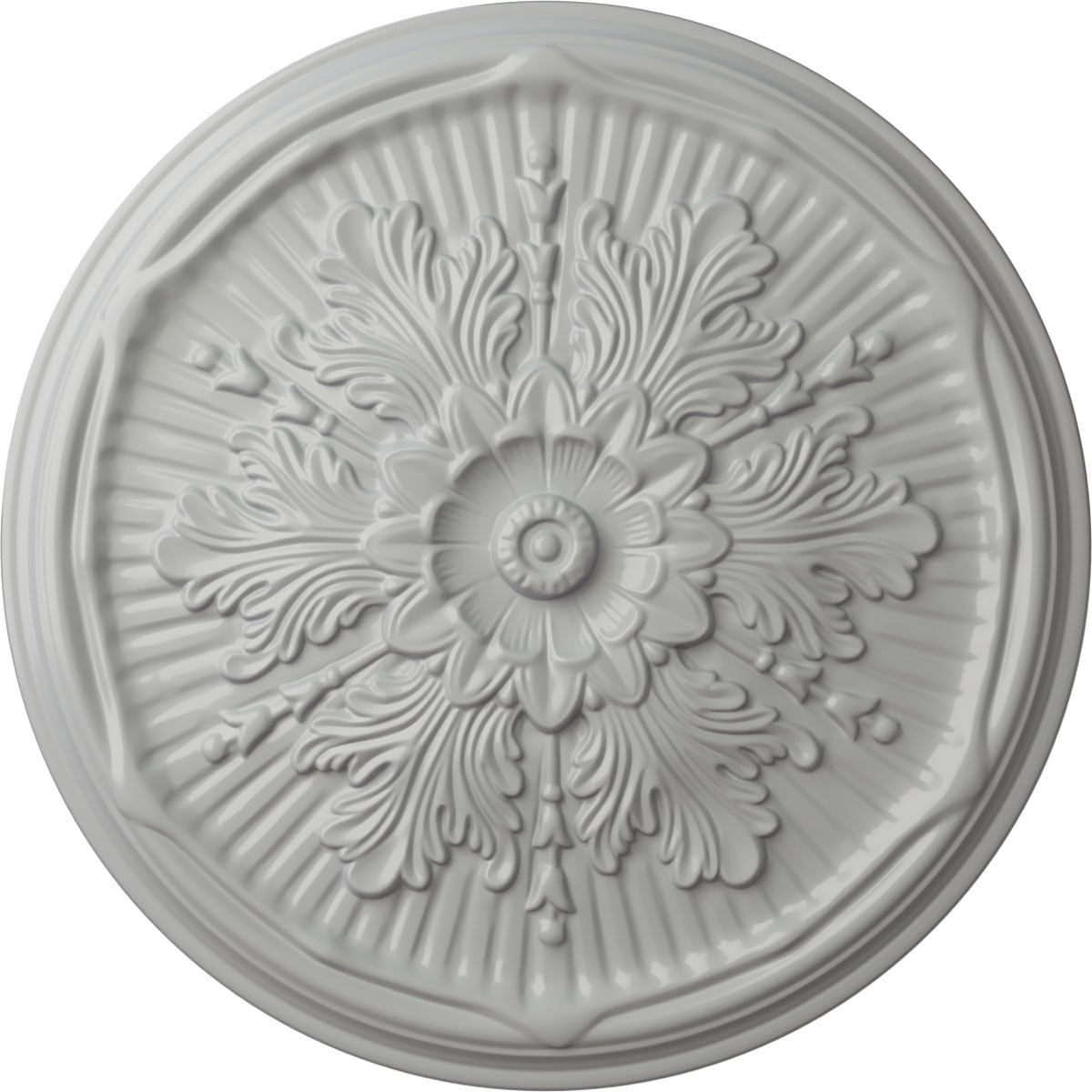 Ekena Millwork CM21LUFRF Luton 21-in W x 21-in L Painted Frost Polyurethane Whole Ceiling Medallion