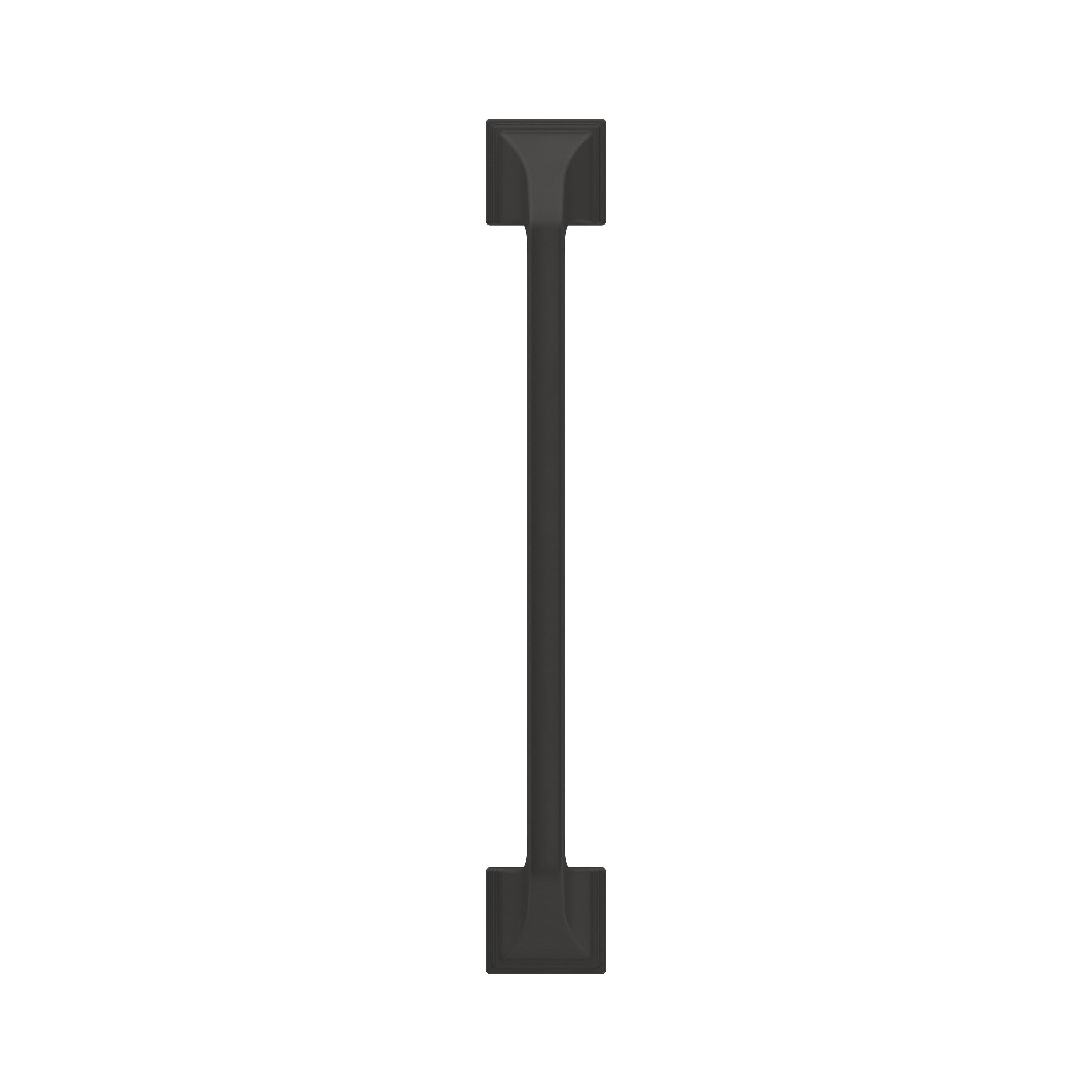 Matte Black Zinc Cabinet Drawer Pull with Mounting Hardware