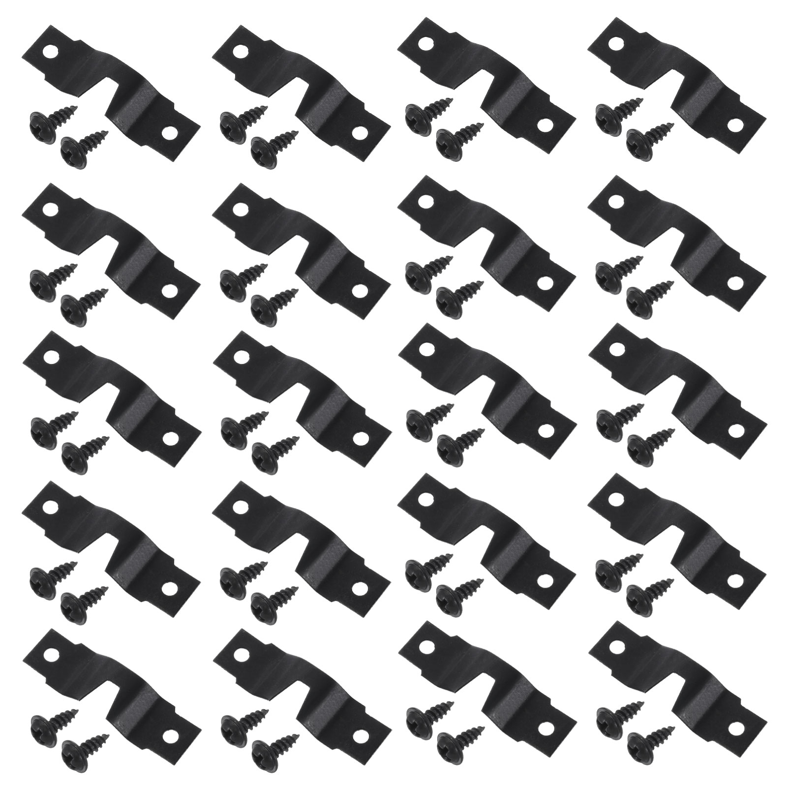 Unique Bargains - 20pcs Picture Hangers Frame Back Fasteners with Screws Single-Notch Double Hole...