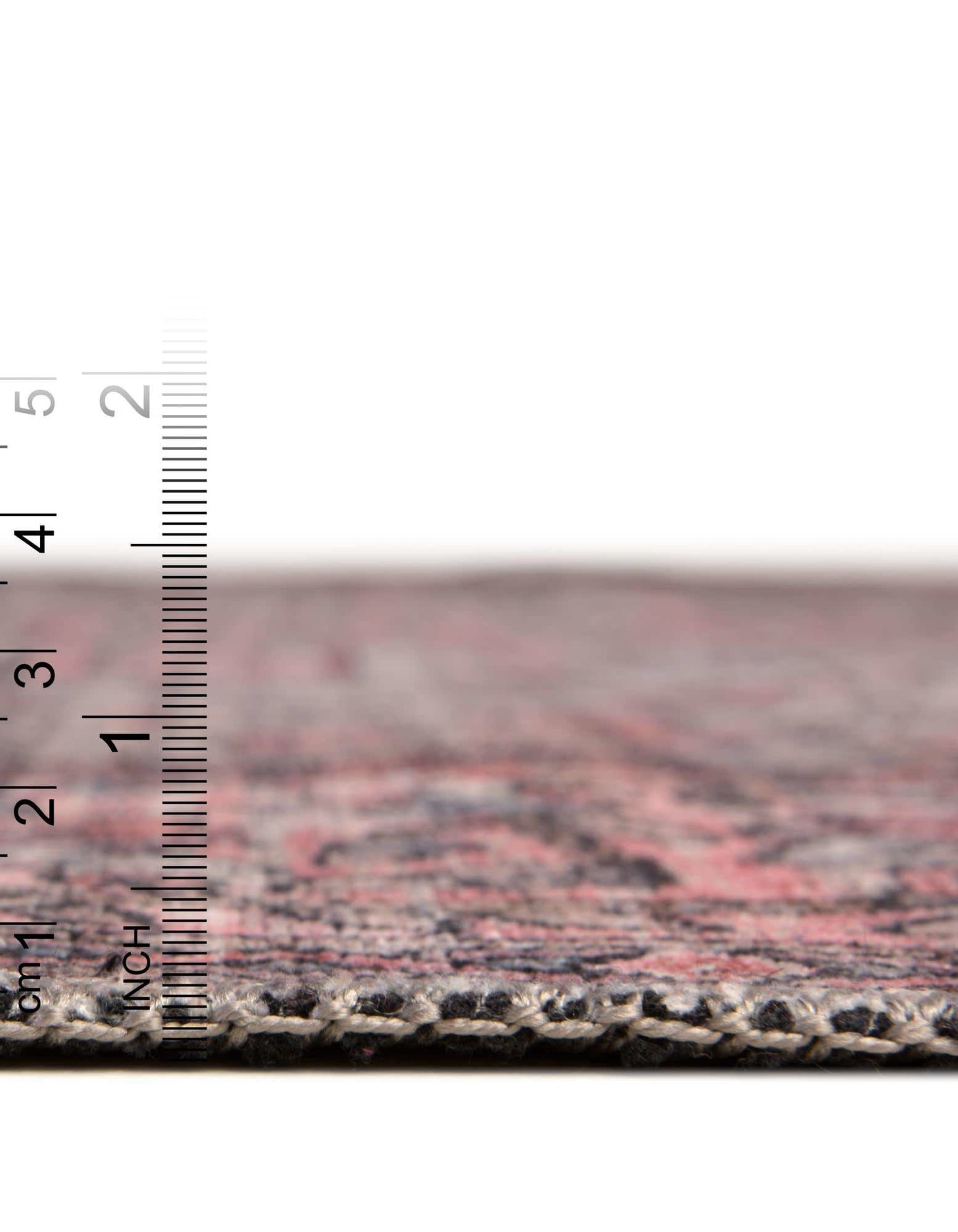 Mangata 5'3" x 8'0" Beige and Pink Chenille Area Rug