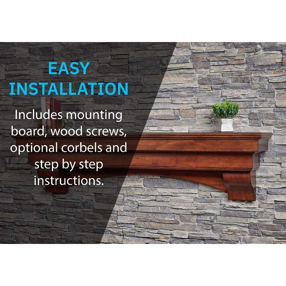 Mantels Direct SALEM-60-AC Mantel-Shelves - View #6