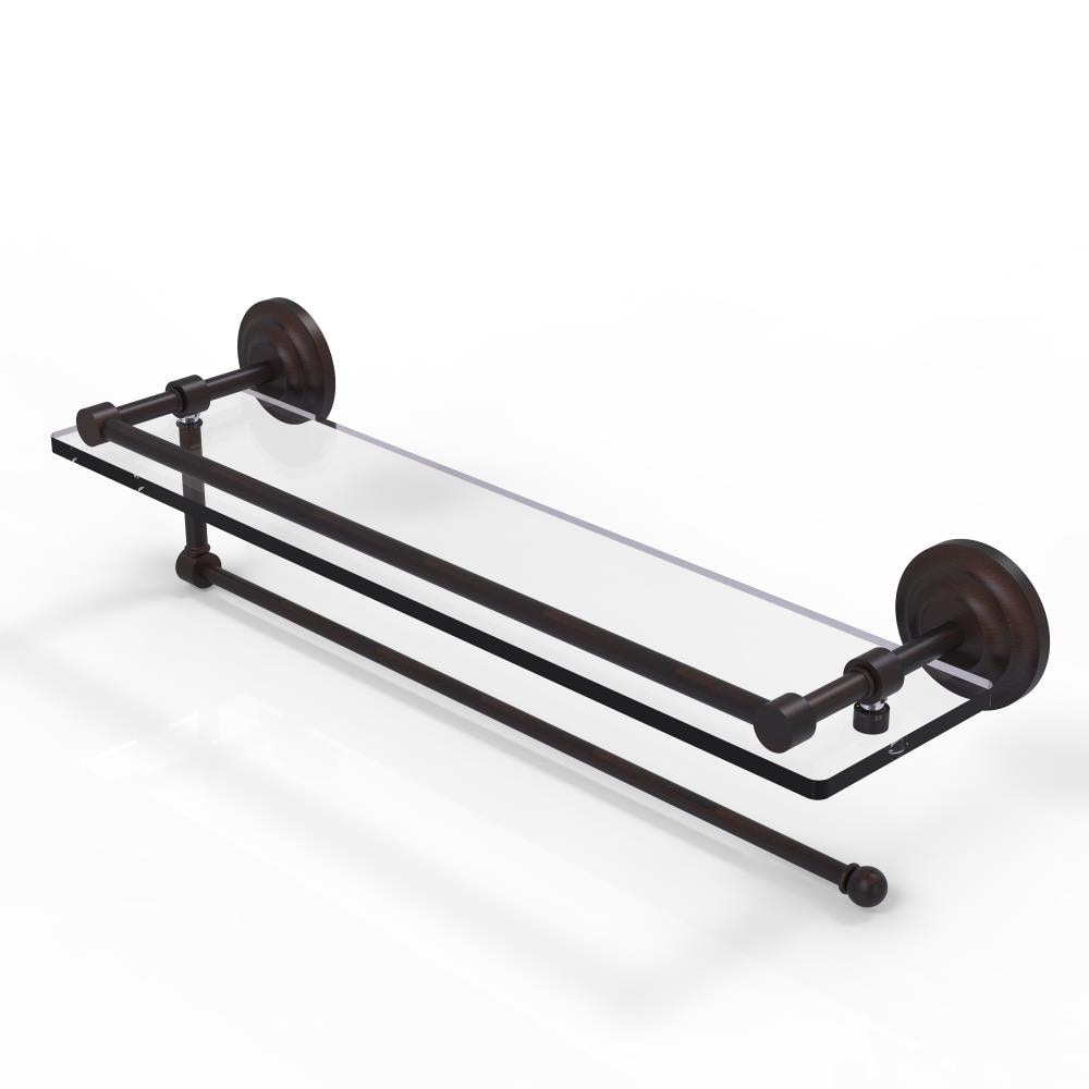 Allied Brass PQN-1PT/22-GAL-VB Prestige Que New Venetian Bronze Wall mount Bathroom Shelf ( 22-in x 5-in x 5-in )