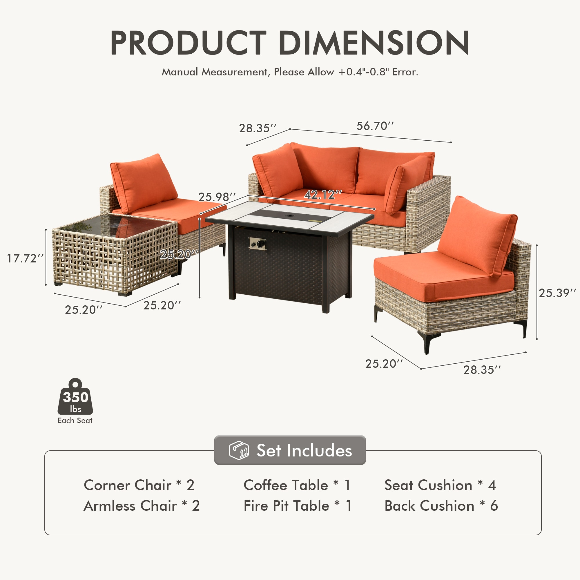 ALTRIGUS 6L-CFP03-SKT80C6-AL Patio-Conversation-Sets - View #3
