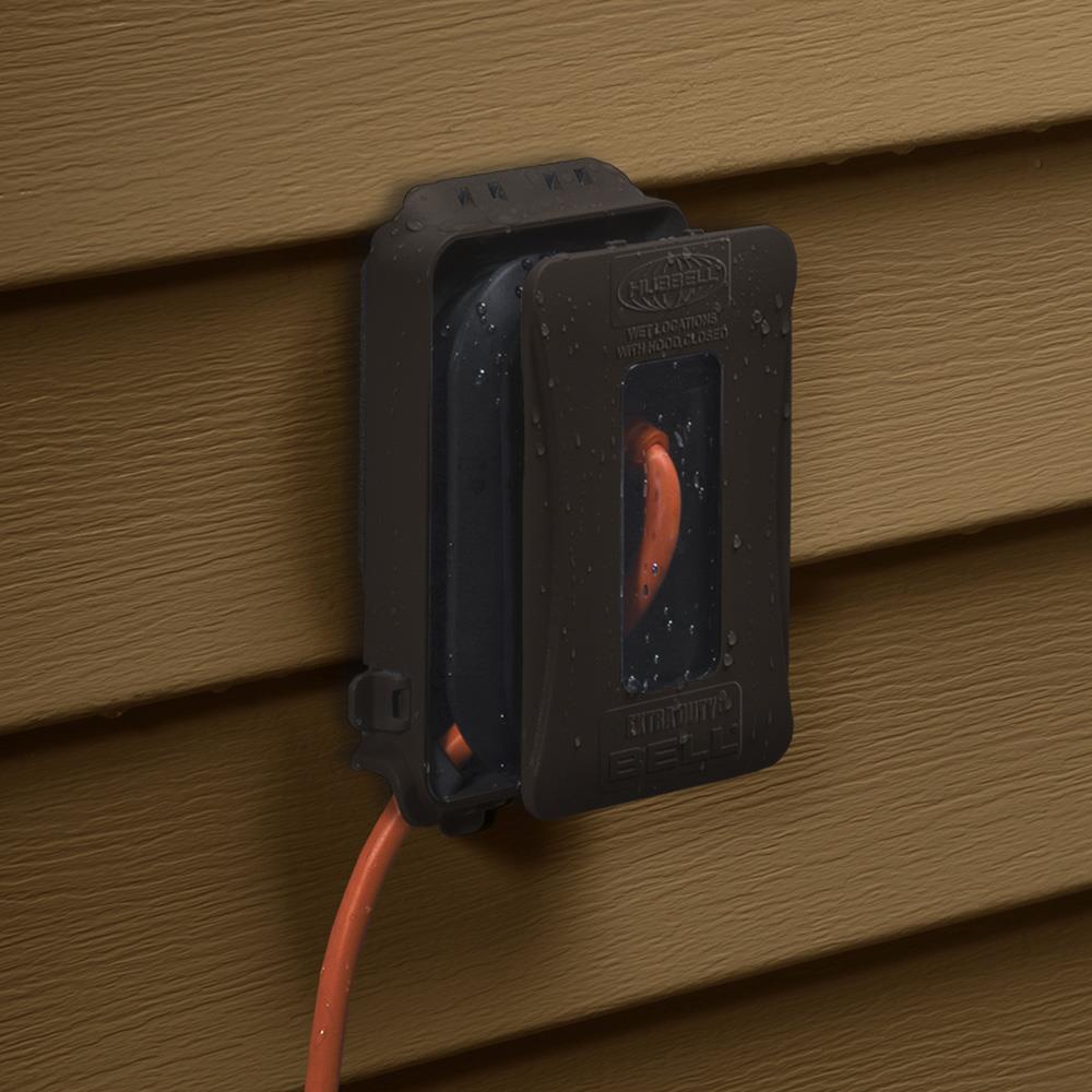 Bronze 1-Gang Weatherproof Electrical Box Cover