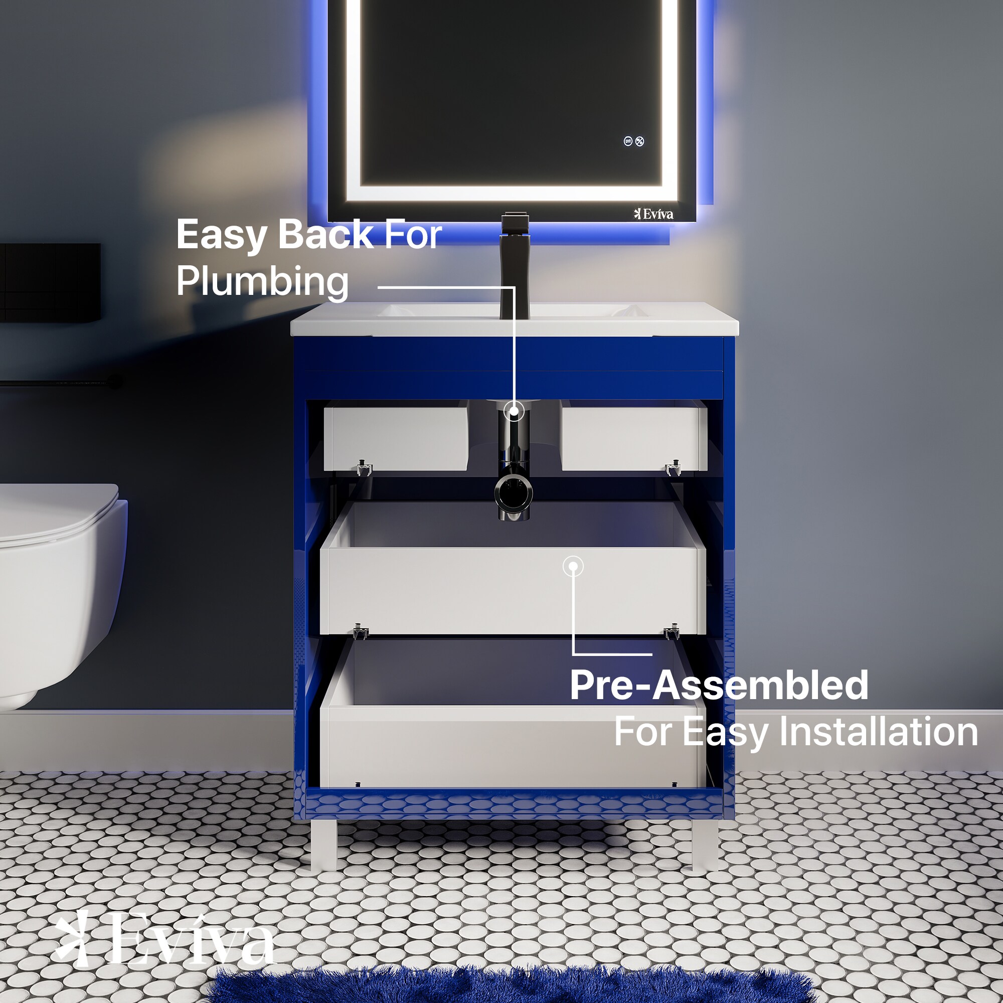 Eviva EVVN23-24BLU Bath-Vanity-Combo - View #6