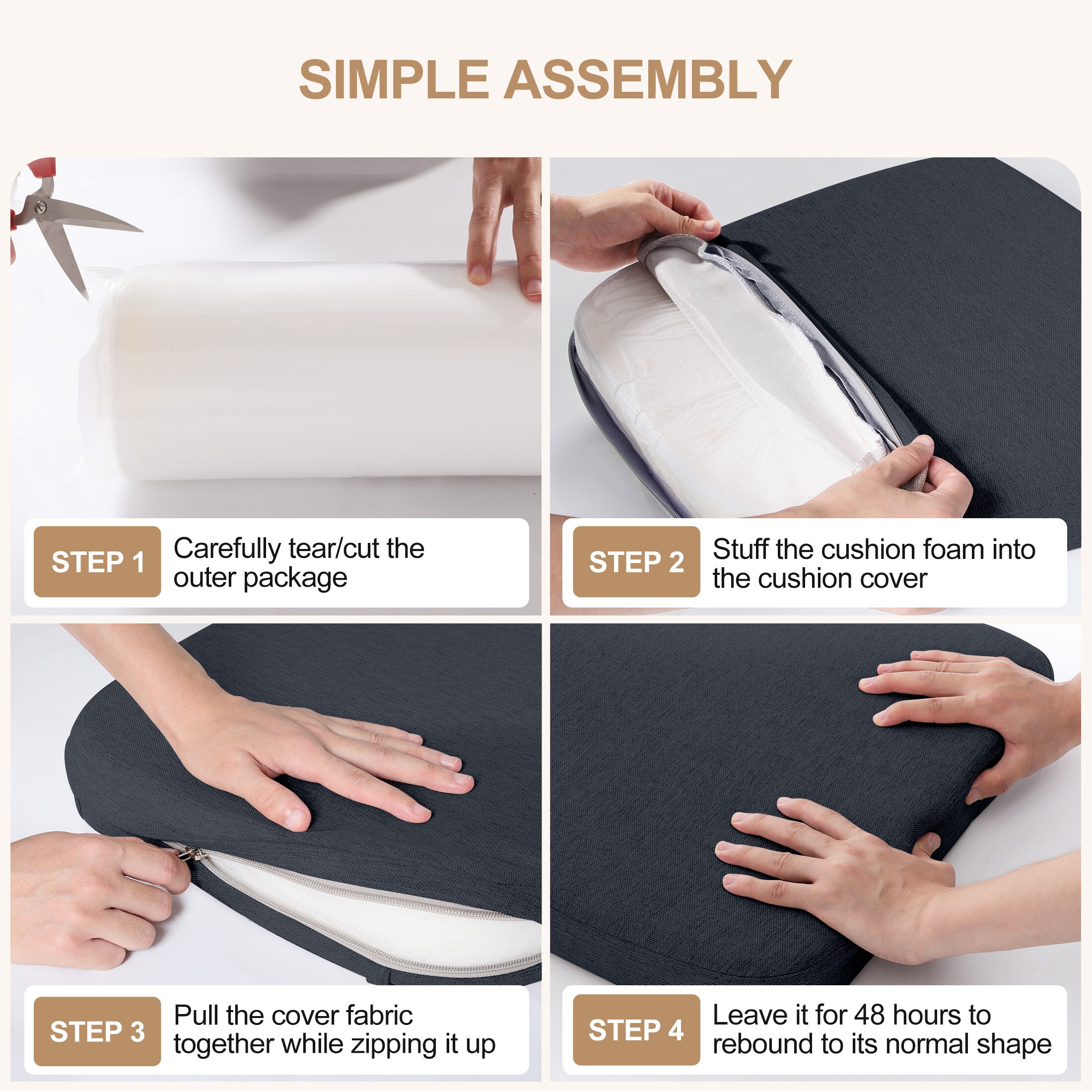 AAAAAcessories LS-DCCLH-MTANHUI-2P Indoor-Chair-Cushions - View #9
