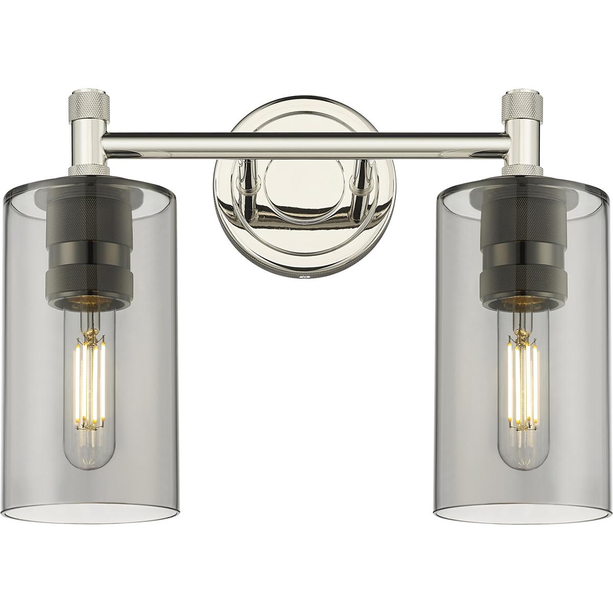 Innovations Lighting 2546217 434-2W-PN-G434-7SM Downtown Urban Crown Point Bathroom Vanity Light