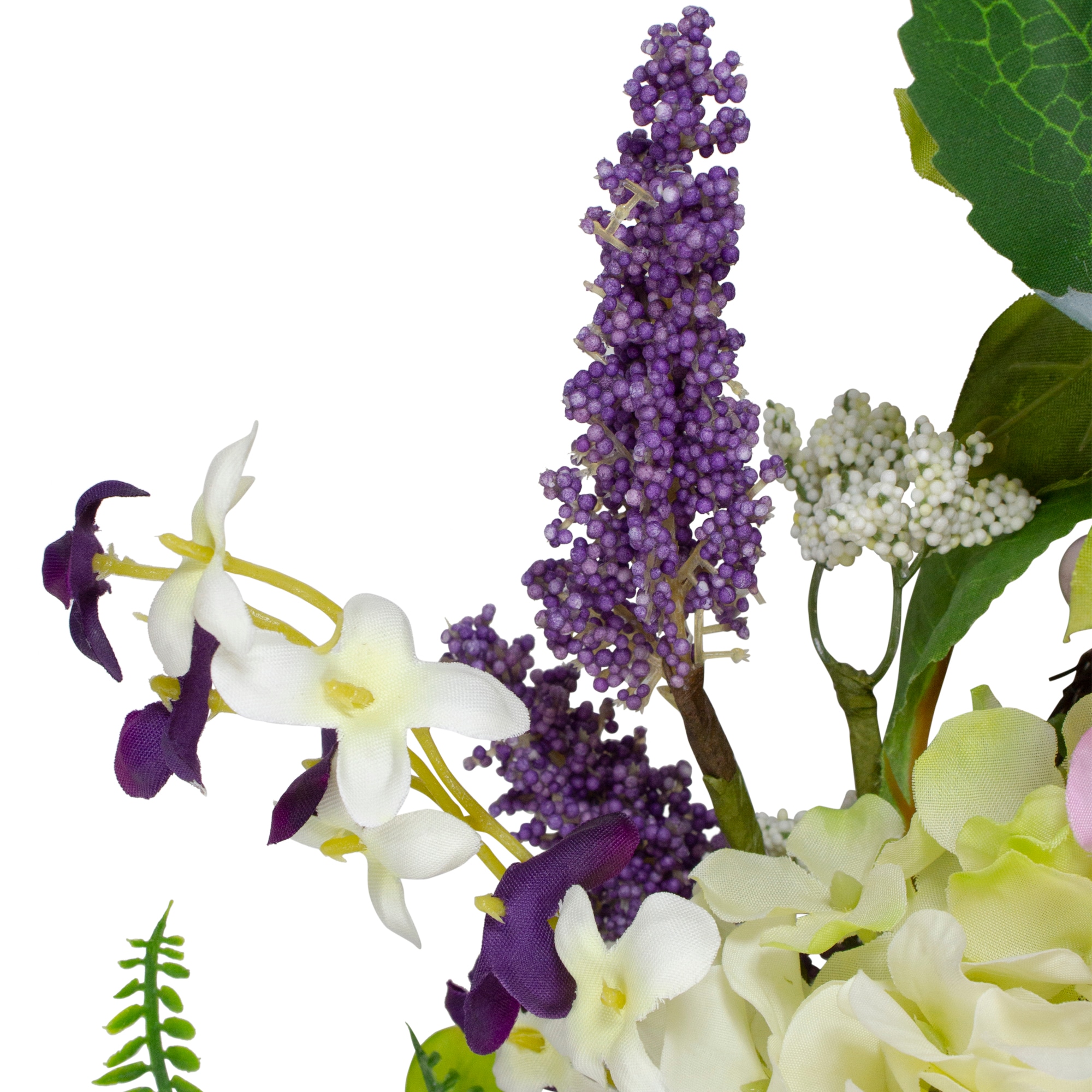 Spring Elegance Purple Hydrangea & Greenery Grapevine Wreath 26"