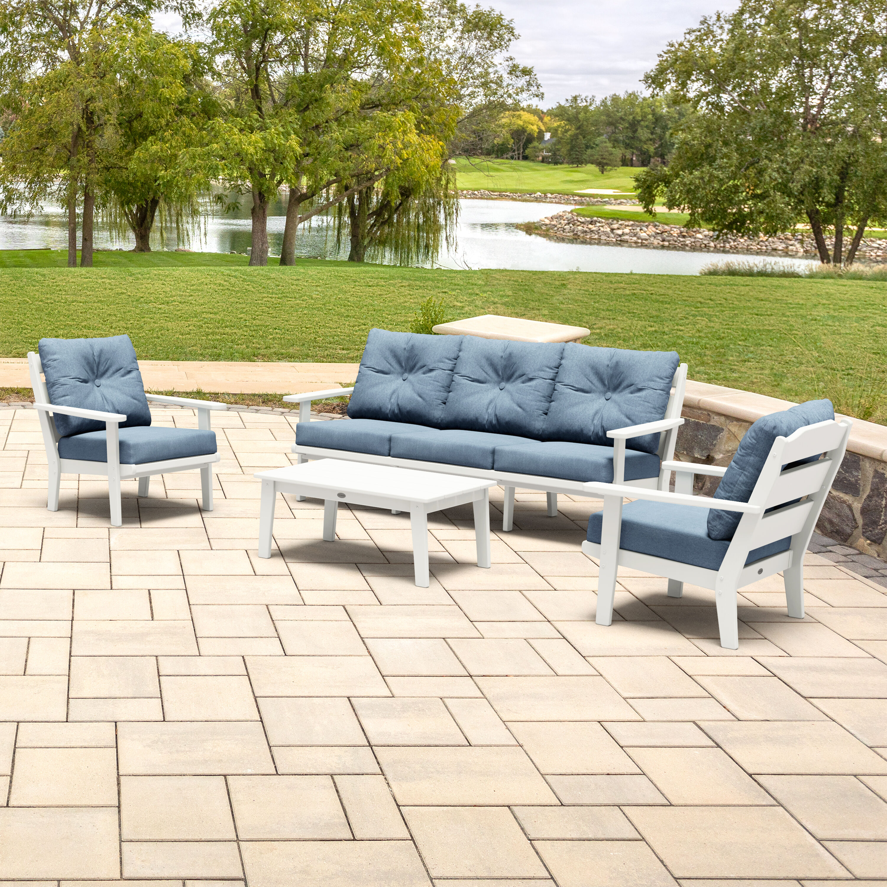 allen + roth by POLYWOOD PWS782-2-WH161147 Patio-Conversation-Sets - View #2