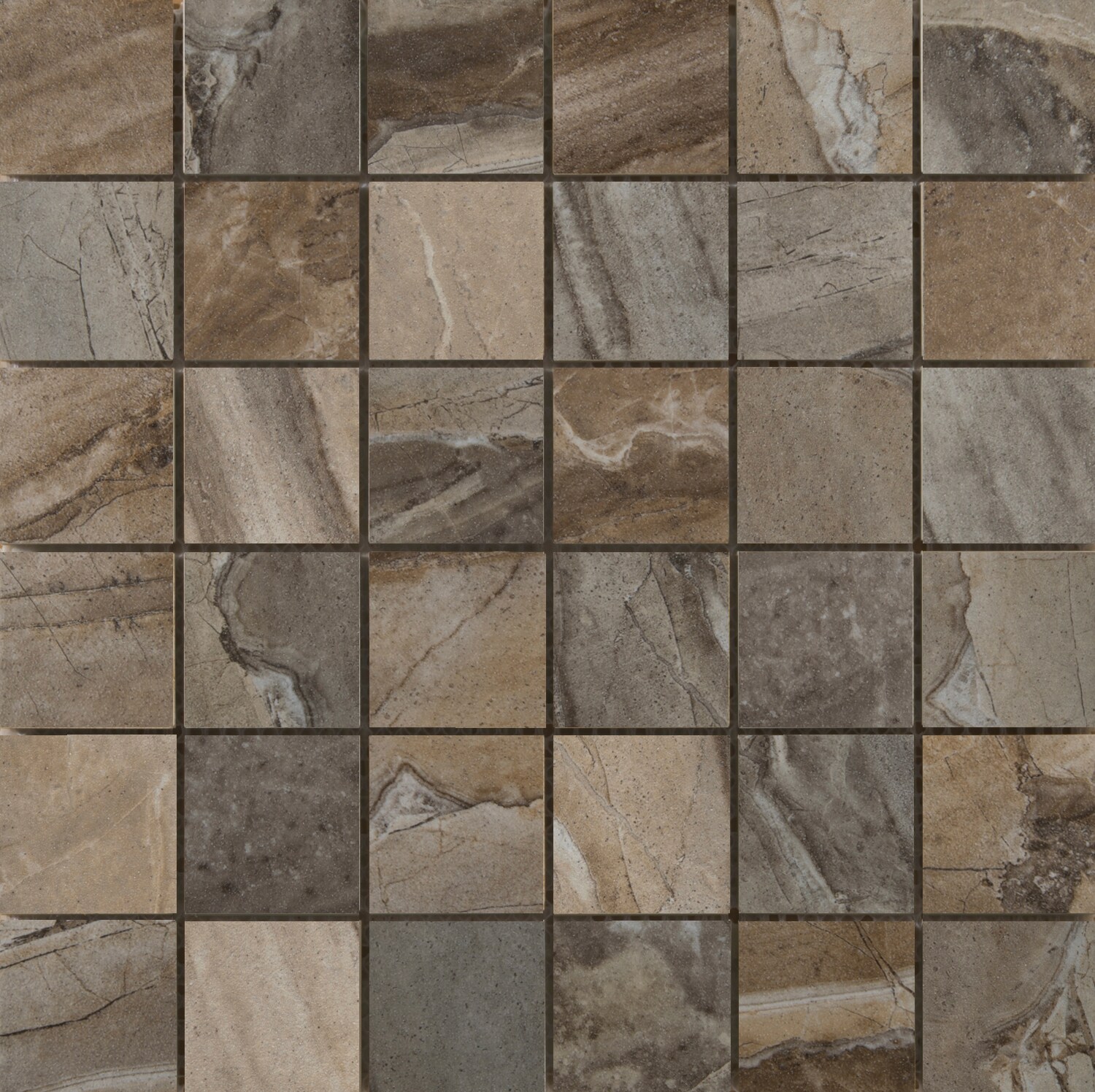 Emser F02EURAMC1313MOB EURASIA Multicolor 13-in x 13-in Porcelain Border Tile (1.1867-sq. ft/ Individual Tile)