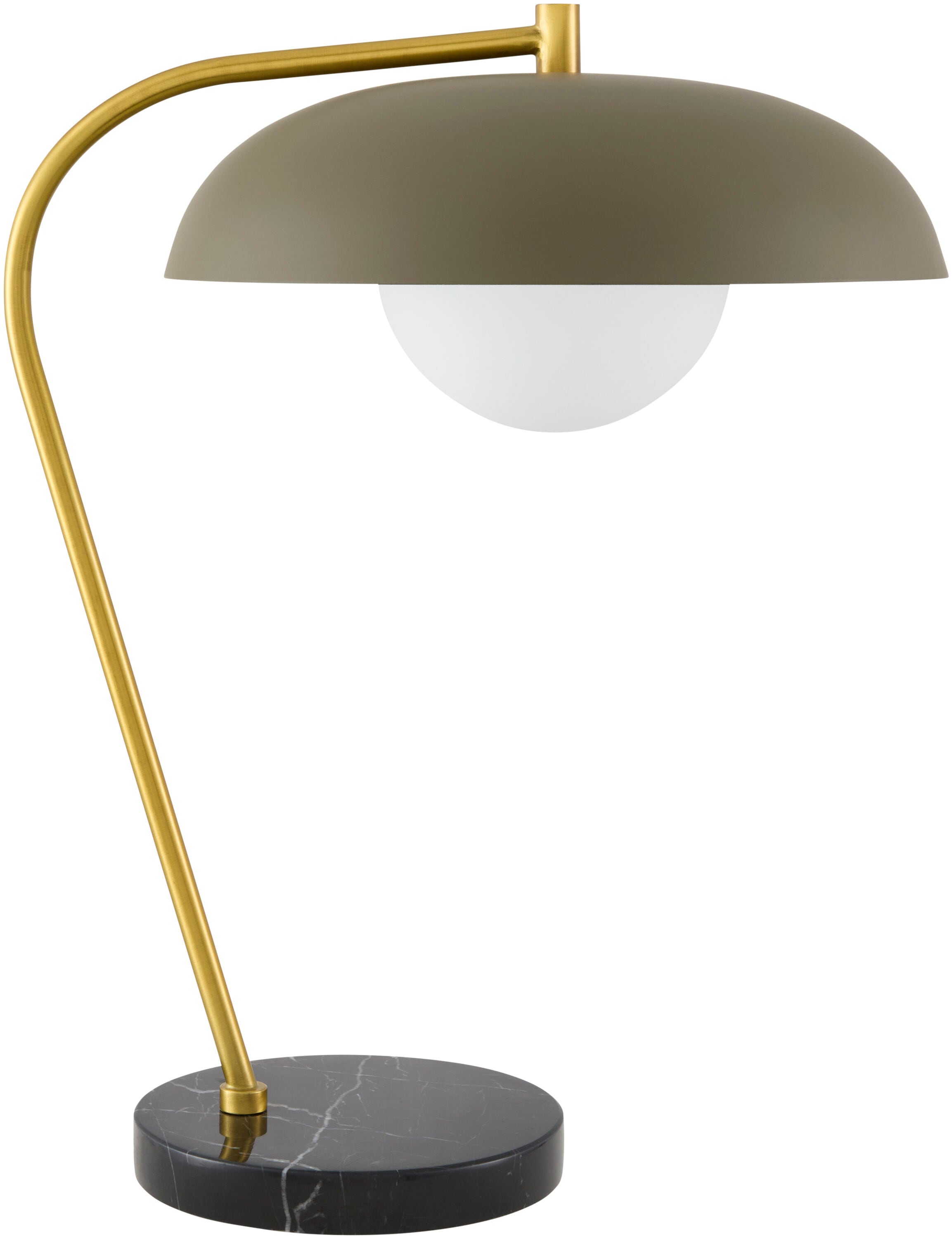 Livabliss Hordio 19-in Green/Gold On/Off switch Table Lamp with Glass Shade