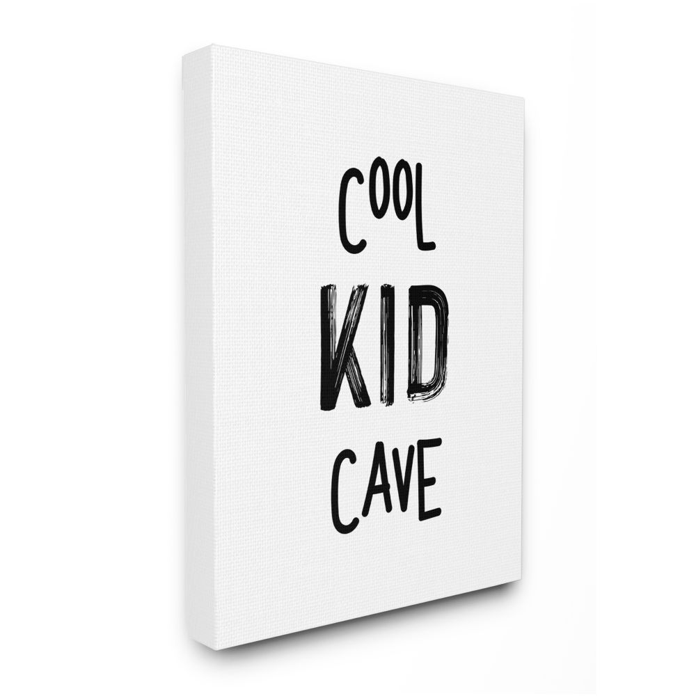 Stupell Industries AB-911-CN-16X20 Cool Kid Cave Minimal Design Black and White Seven Trees Design Gallery Wrapped Canvas 20-in H x 16-in W Inspirational Canvas Print