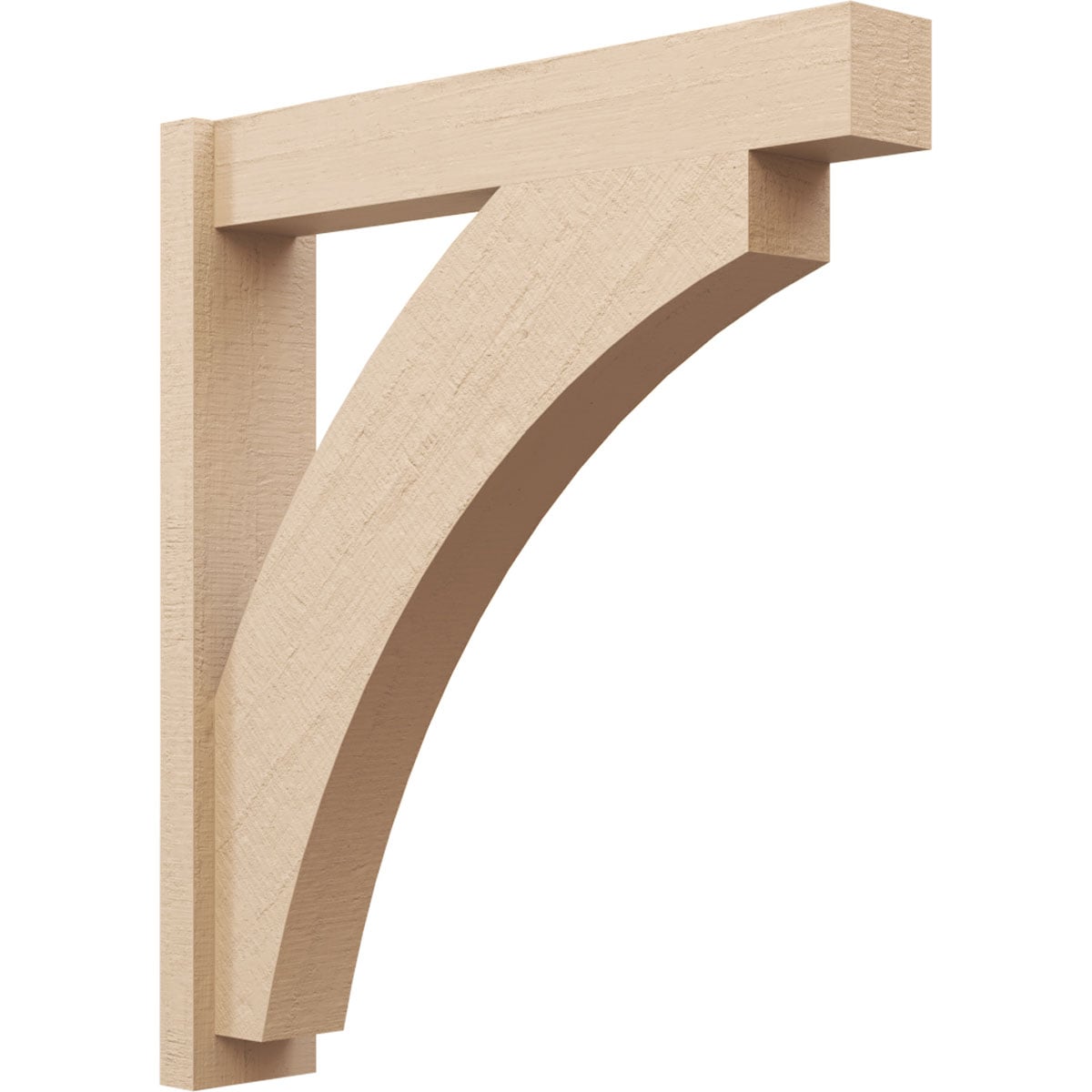 Ekena Millwork 2133624 Timberthane Rough Cedar Faux Wood Thorton Block Outlooker 6-in W x 32-in D x 36-in H Primed Tan