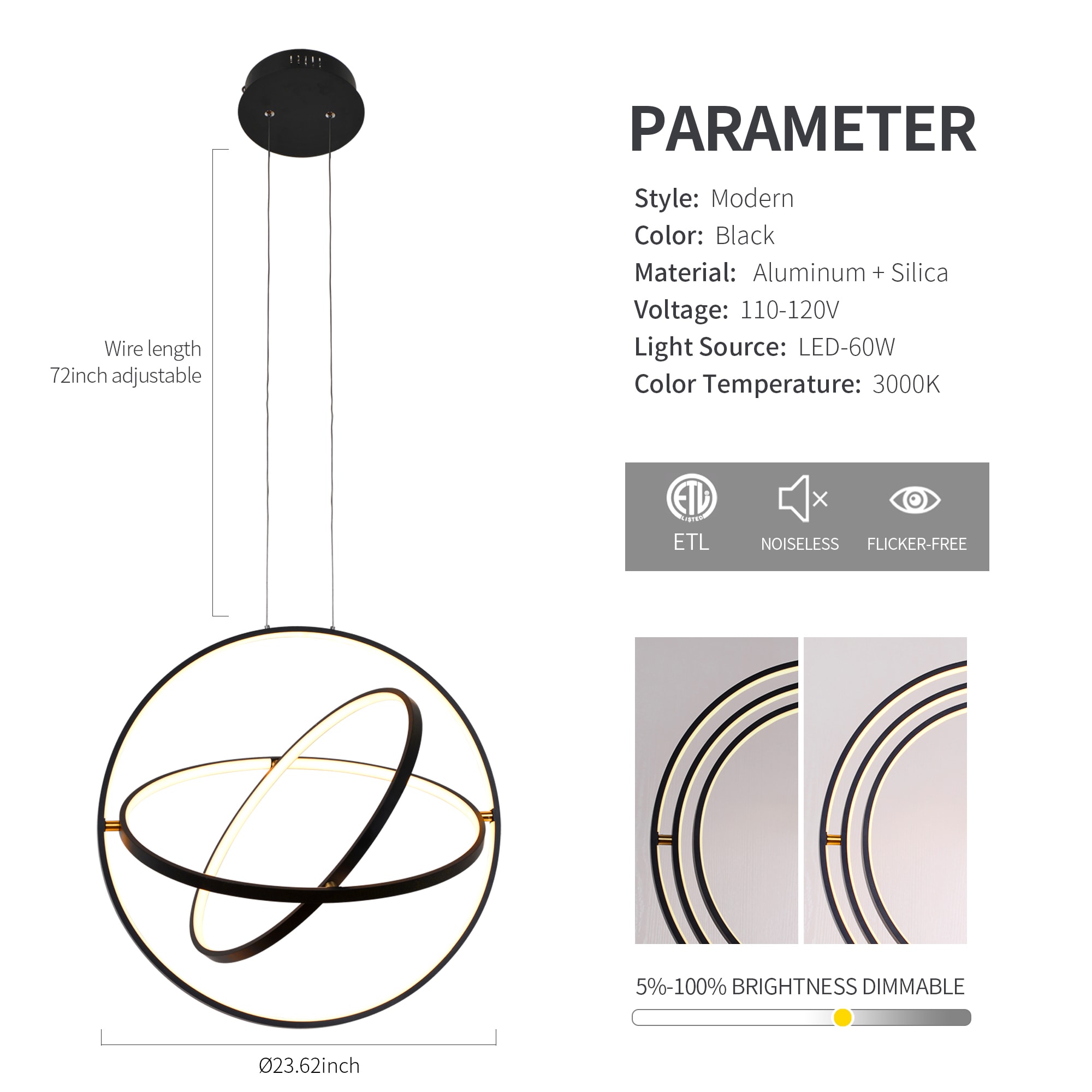 LTMATE LSP20006A/60WDM Pendant-Lights - View #2