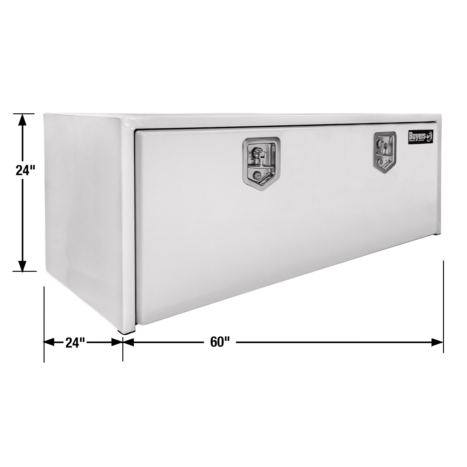 Buyers Products 61-in x 24.5-in x 24.5-in White Steel Steel Underbody Truck Tool Box 1704415 Sansujyuku sansujyuku.com